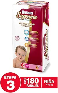 Huggies Supreme, Niña, Etapa 3, 180 Pañales