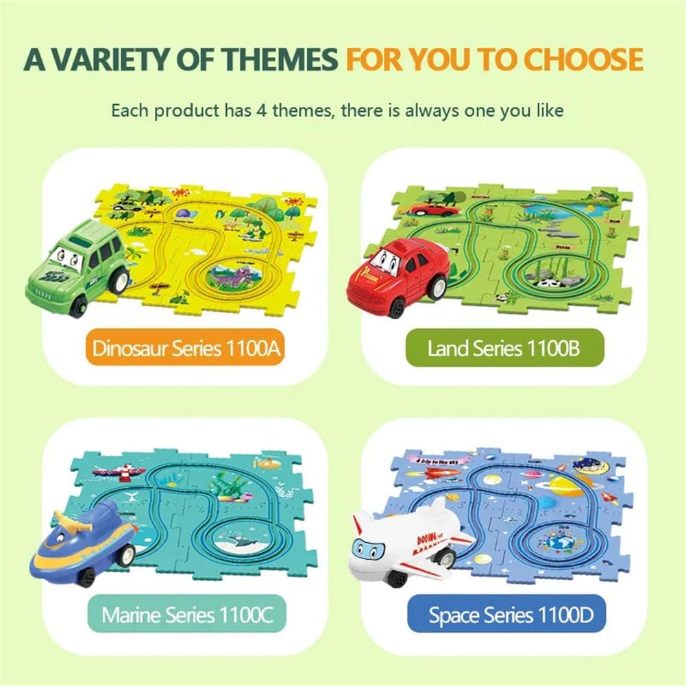 Pista De Coches De Juguete - Rompecabezas Educativo Con Carriles, Para Estimular La Creatividad Infantil