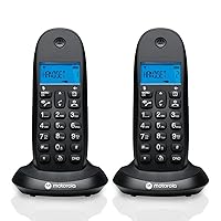 Motorola C1002CB+ - Confezione da 2 telefoni cordless digitali DECT