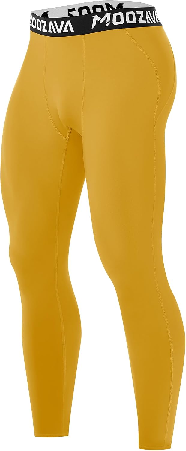 Moozava Men’s Compression Pants Running Tights Workout Leggings Athletic Base Layer Pants for Sports Yoga Basketball