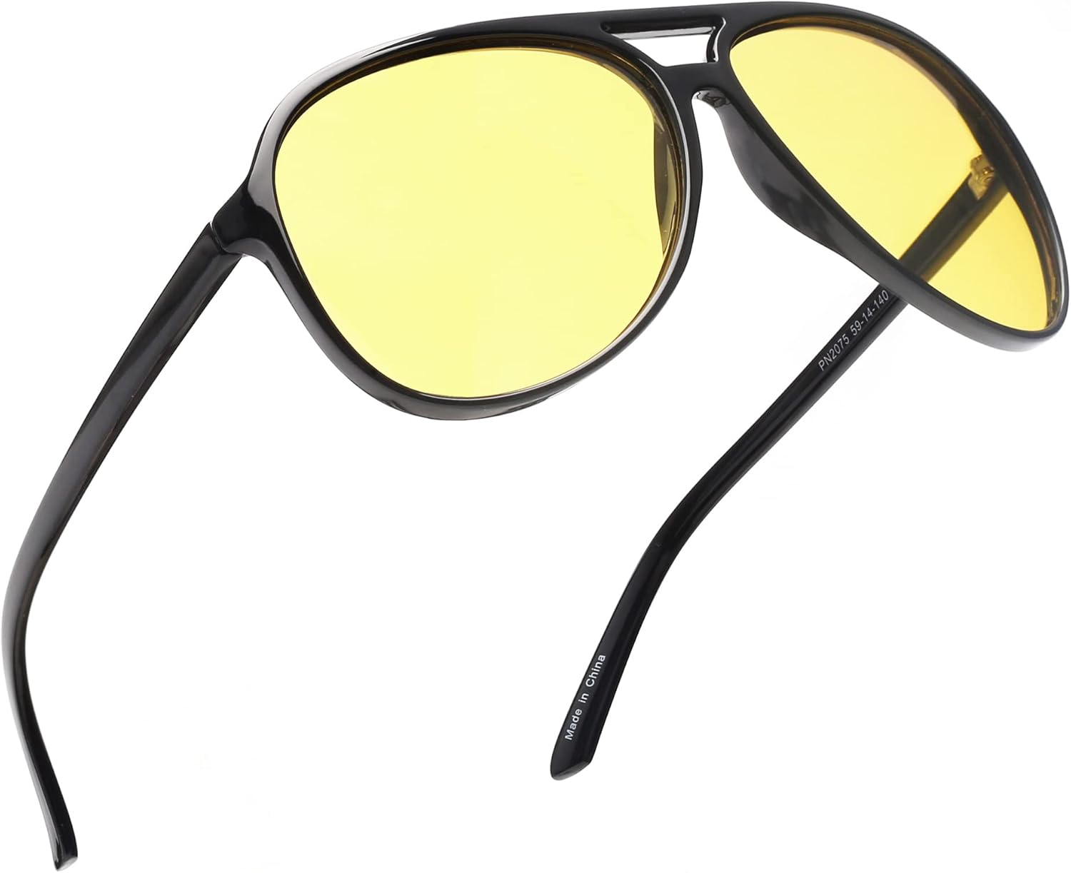 JIM HALO Polarized Aviator Sunglasses Men Women Oversize Plastic Driving Glasses