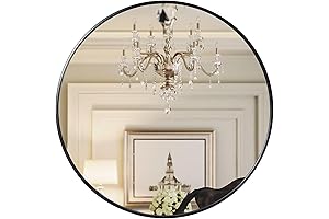 Distinctive 28 Inch Black Round Mirror: Adorn Your Walls with Timeless Elegance