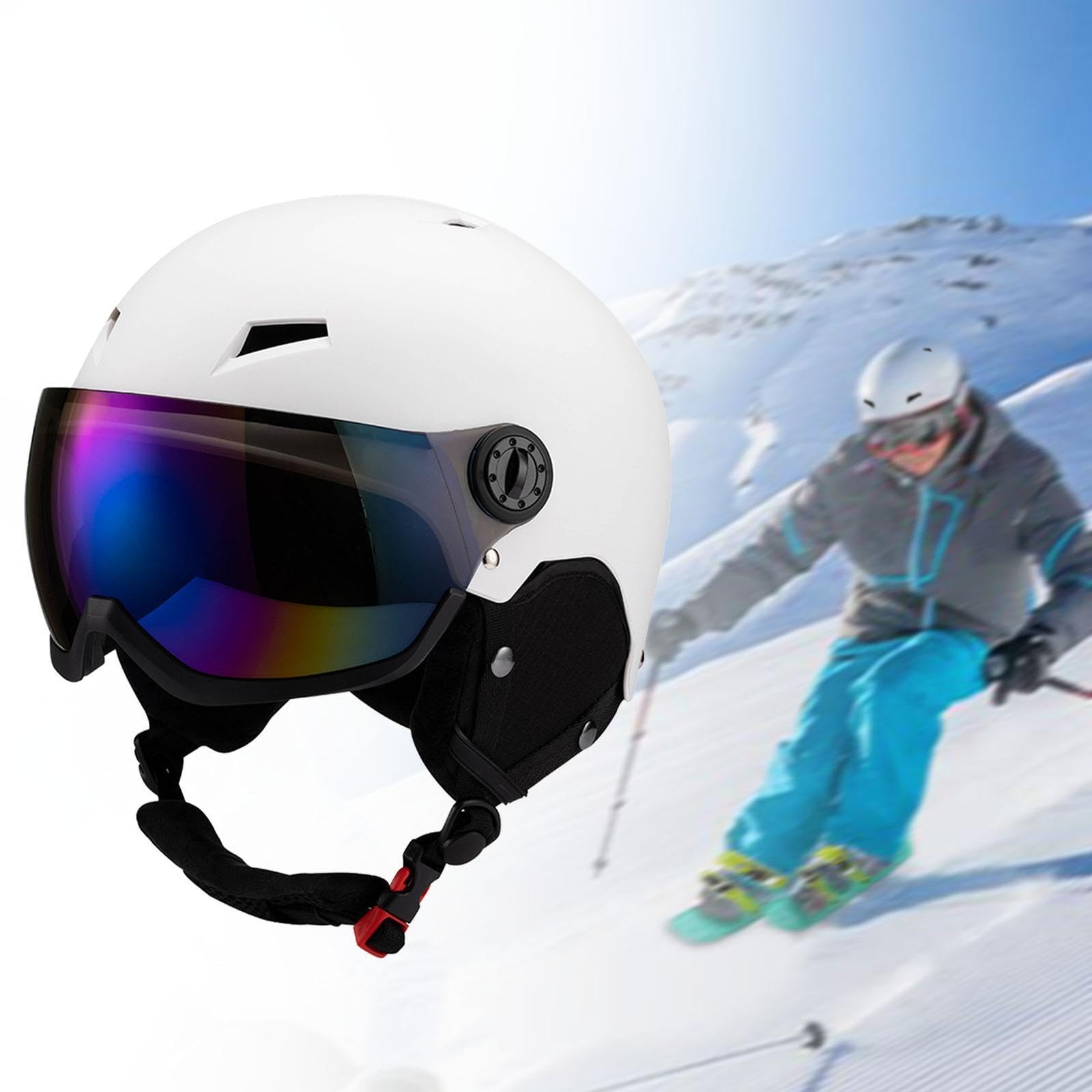Do Kask narciarski, okulary ochronne, Do kask deskorolki sportów zimowych Outdoor, czarny, rozmiar S