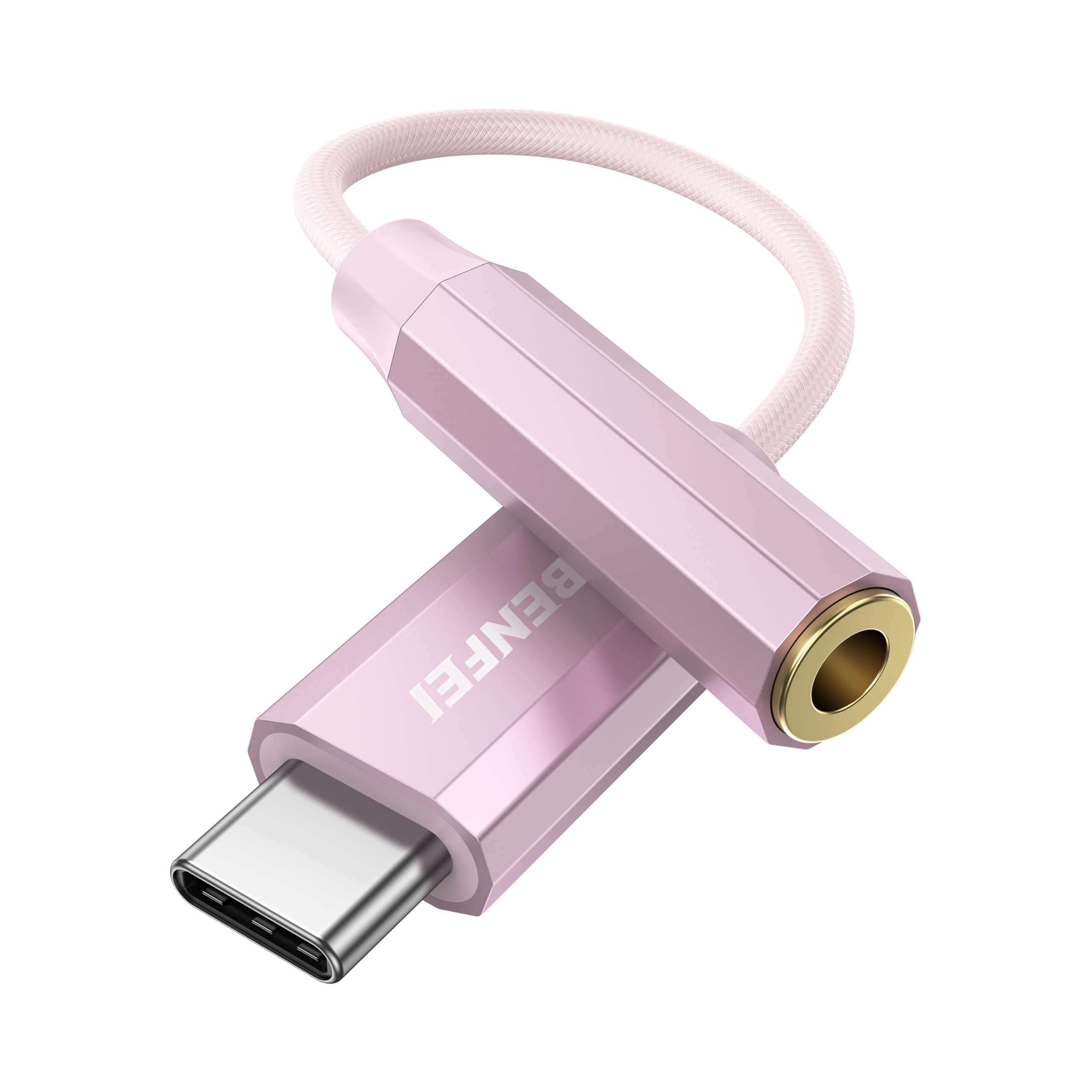 BENFEI USB Typ C auf 3.5mm Kopfhörer Jack Adapter, Audio USB C auf Aux Dongle Kabel mit DAC Chip kompatibel mit Samsung Galaxy S21 S20 Ultra S20+ Note 20 10 S10 S9 Plus, ipad Pro und mehr
