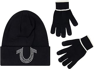 Beanie Hat and Touchscreen Glove Set