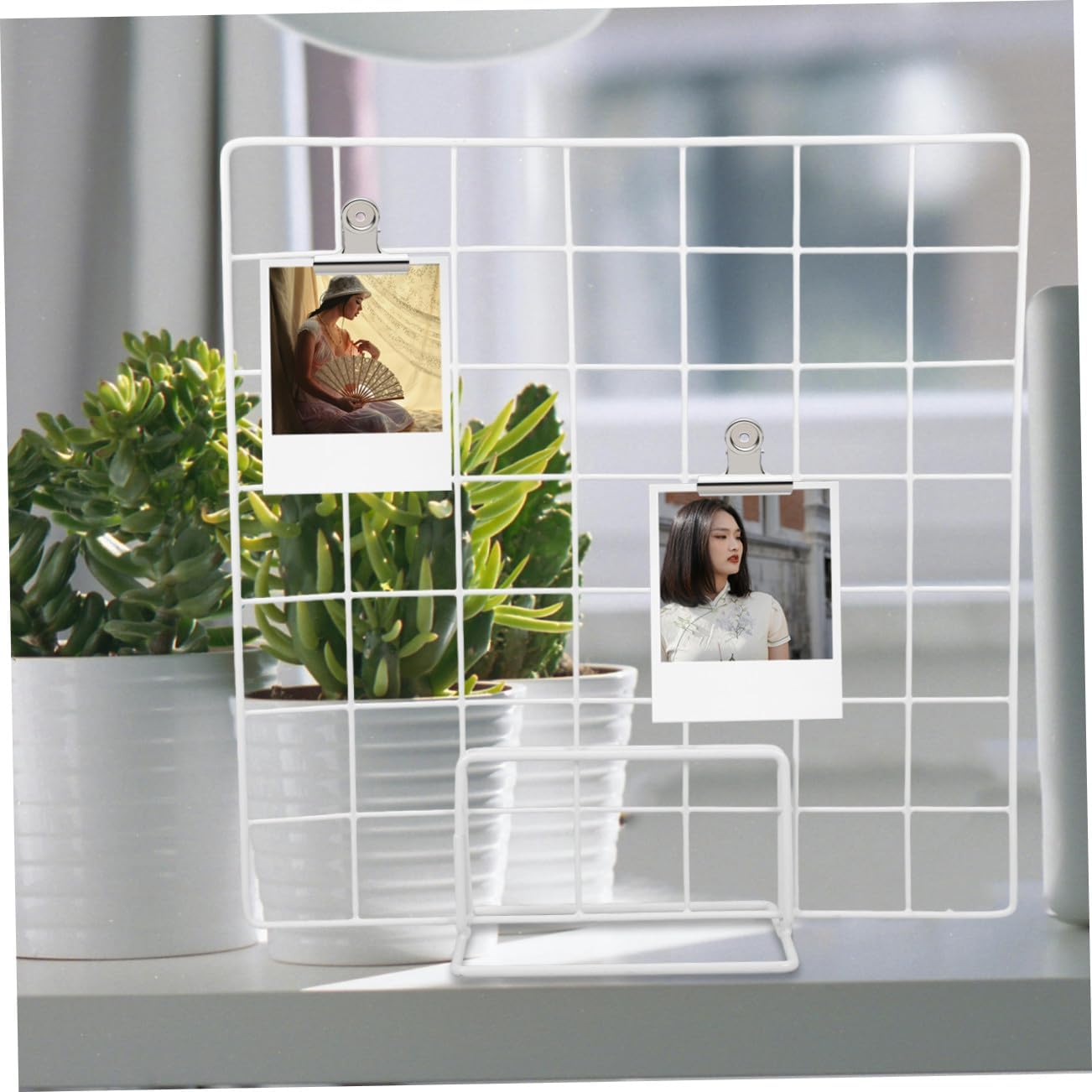 CHILDWEET 2pcs Countertop Display Rack for Artwork and Accessories Versatile Desktop Display Holder with Grid Design for Photographers and Artists