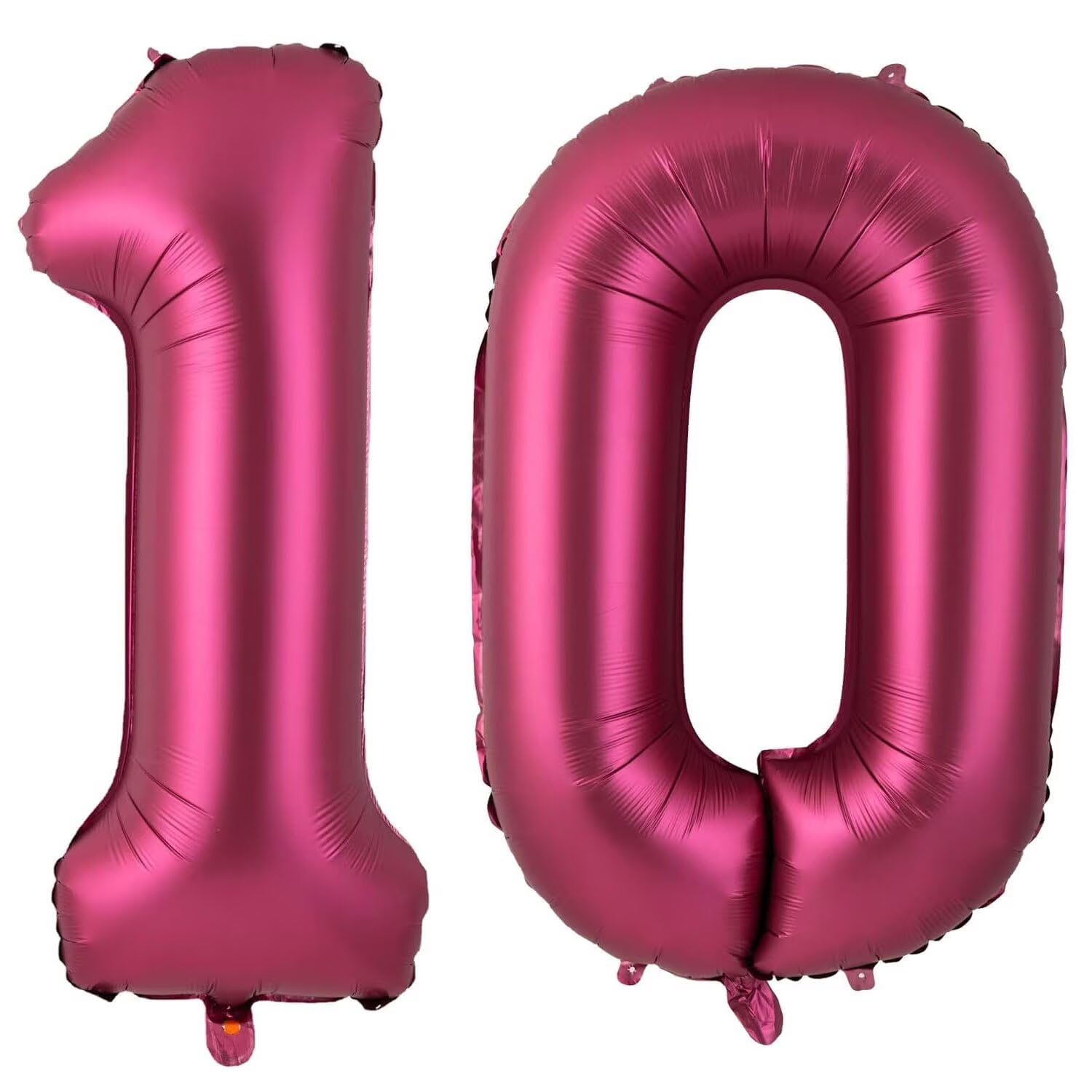 40 Inch Burgundy 10 Balloon, Wine Red Number 10 Balloons, Burgundy Large Foil Number Balloons, Birthday Wedding Anniversary Baby Show Party Decoration — image 1