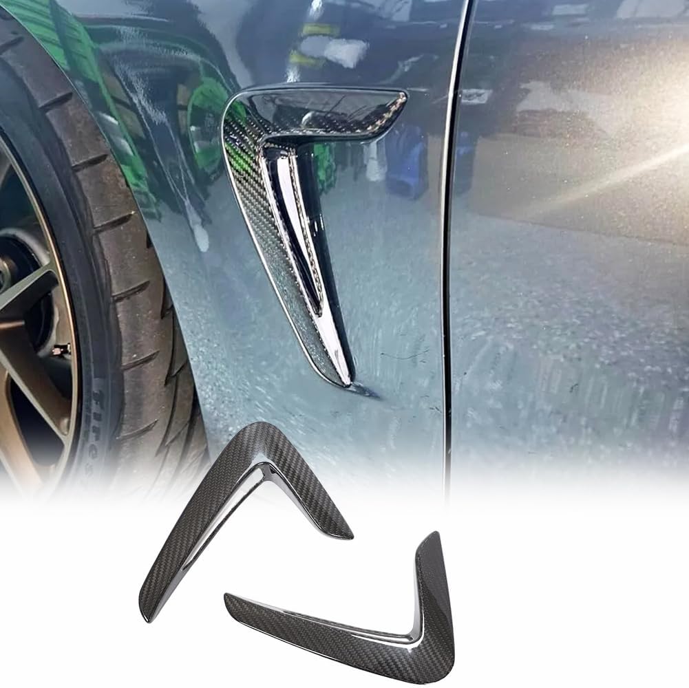 F32 Dry Carbon Fiber Side Fender Vent fits for BMW 4 Series F32 F33 F36 418i 420i 428i 435i 440i Base &M Sport 2Door 4Door 2014-2019 Factory Outlet Pure Air Intake Scoop Cover Trim
