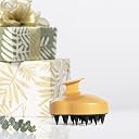 SILENCIO Hair Scalp Massager Shampoo Brush, Soft Silicone Bristle, Dry and Wet Hair Scalp Scrubber Brush for Hair Growth, Dandruff Removal, Relax, Blood Circulation (Gold) gallery image