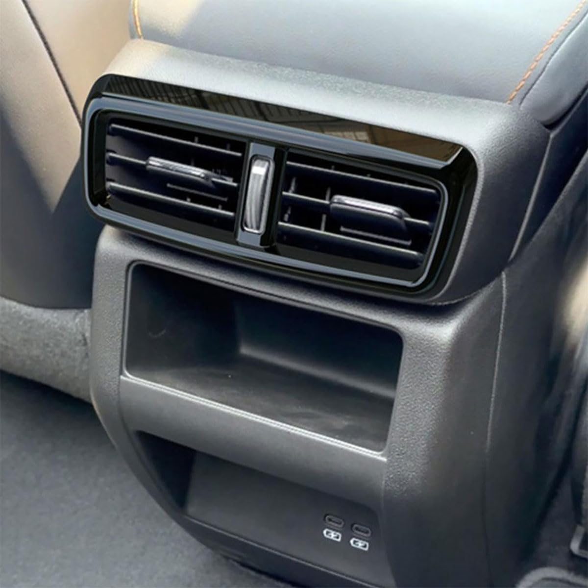 Rear Air Vent Panel Cover Compatible with Honda Prologue 2024 2025 Rear A/C Conditioner Outlet Vent Trim Interior Car Accessories ABS 1PCS(Glossy Black Style)