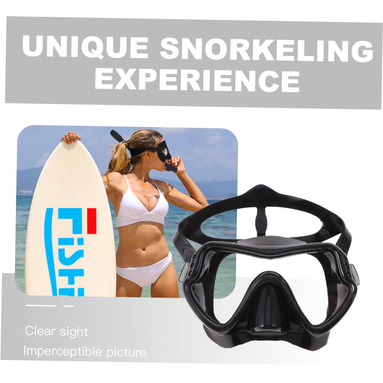 WOONEKY maschera subacquea e da uomo per uomo coperture per il viso da uomo abito da uomo snorkeling maschera subaquea maschere da snorkeling Black