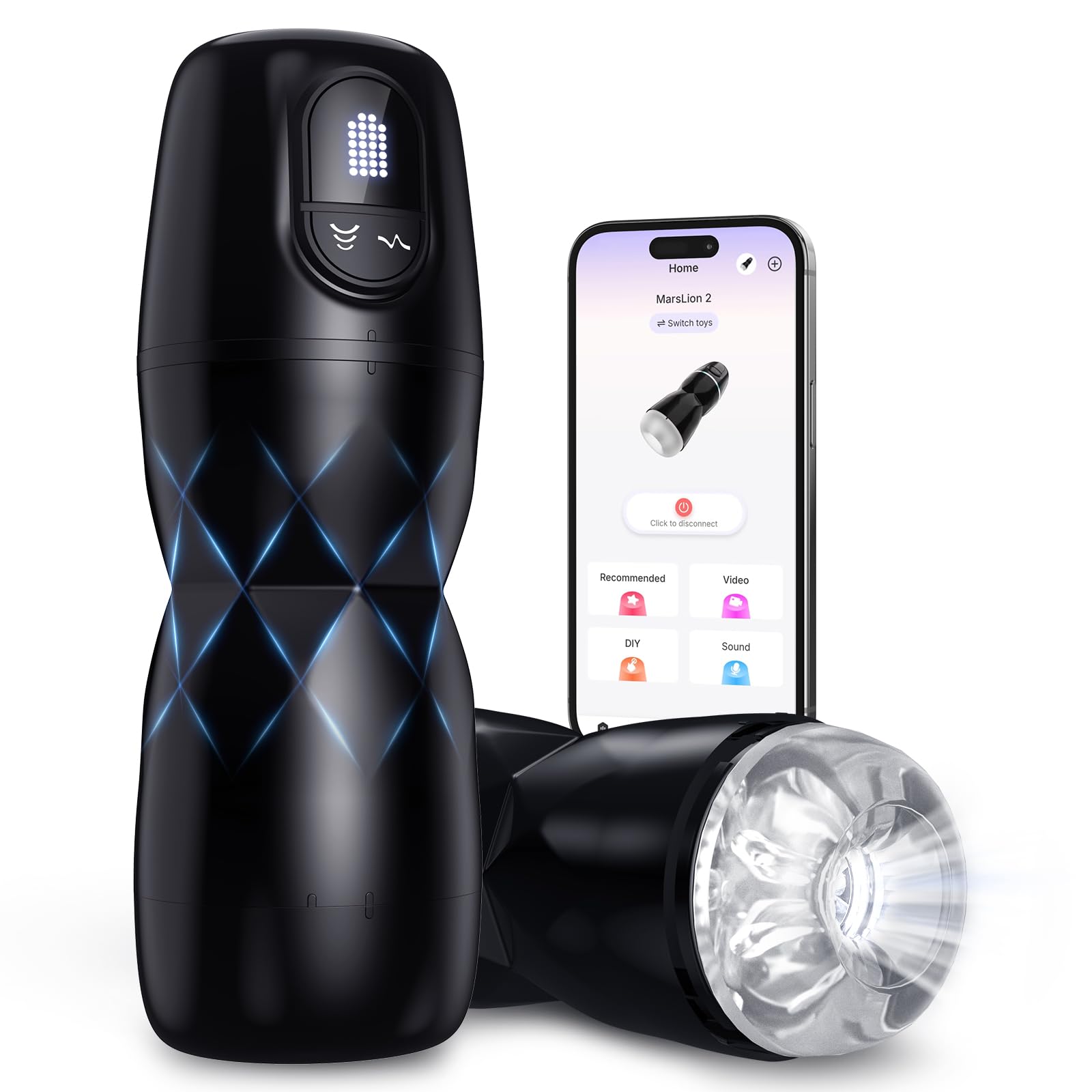 EINSEO Male Masturbator with 5 Suction &amp; 9 Vibration Modes