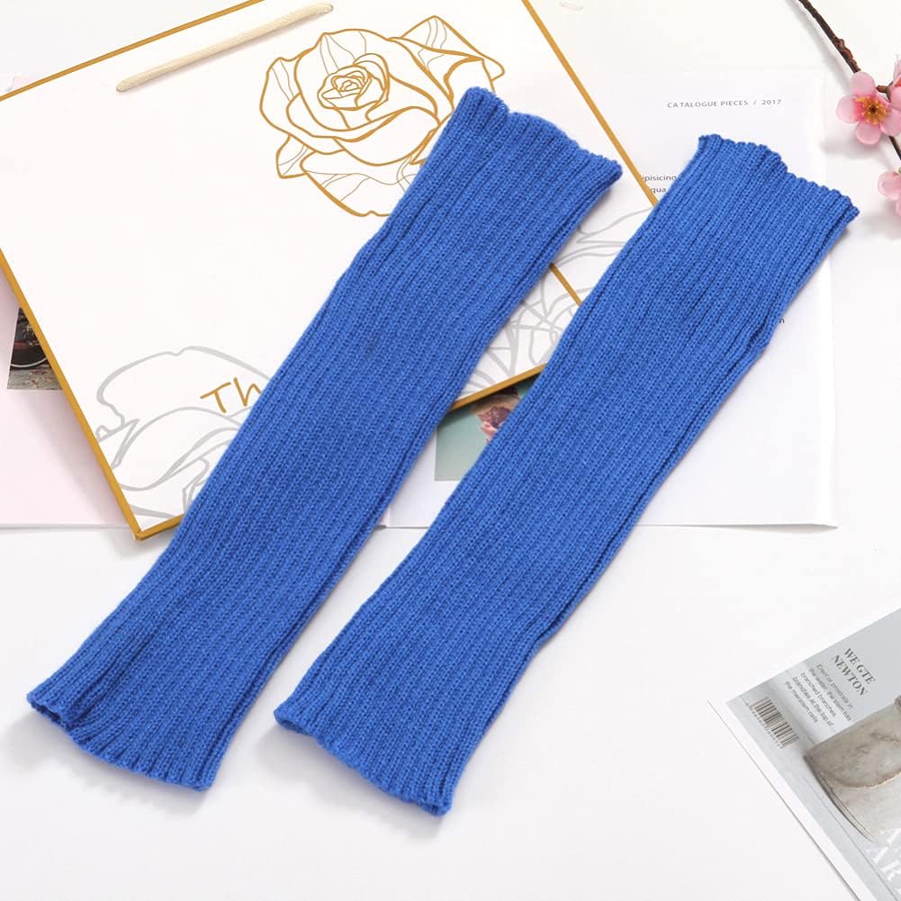 GSHLLO Knitted Crochet Leg Warmers Knee High Knit Leg Sleeves Long Boot Cuffs Party Accessories for Women Girls