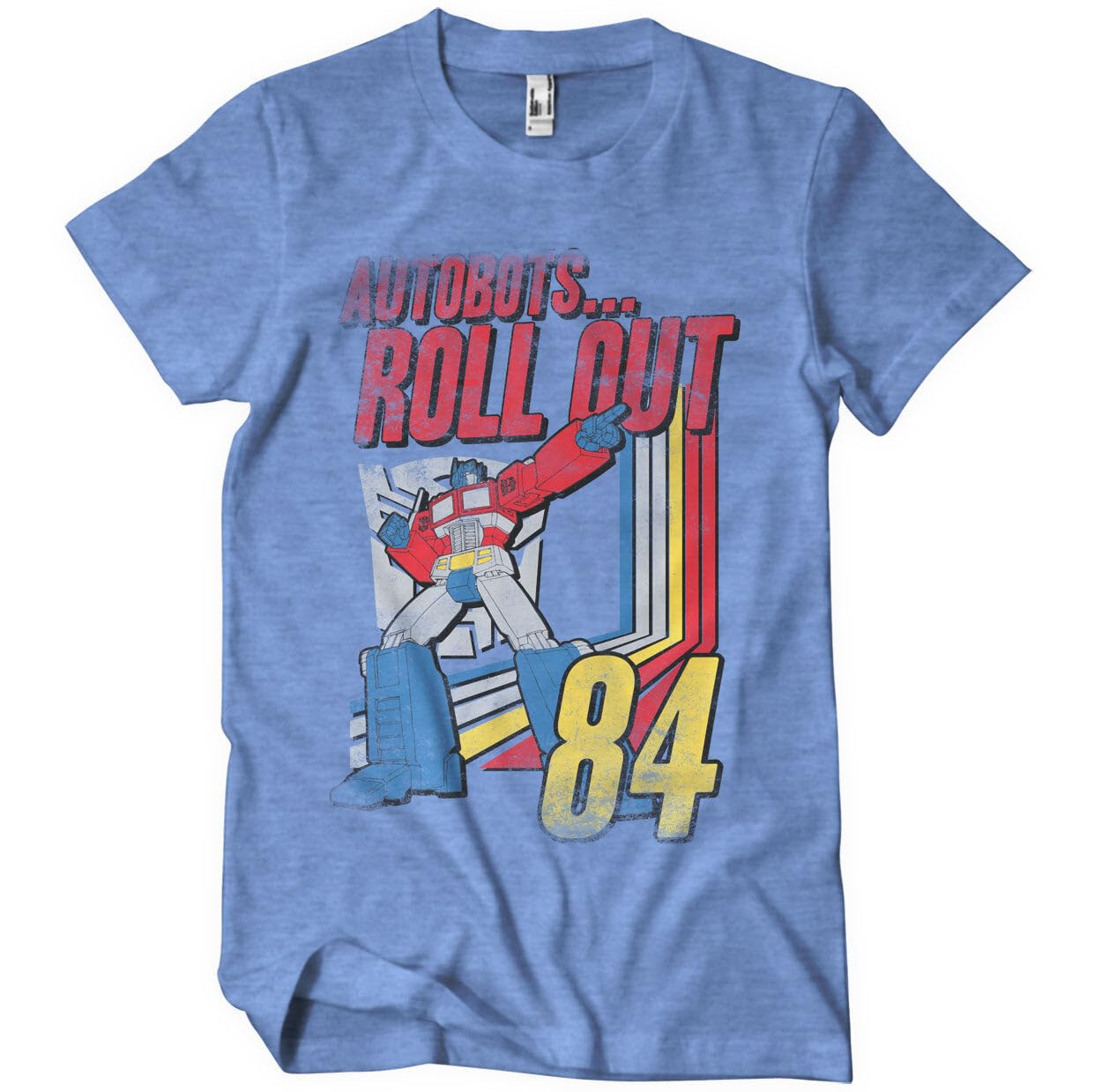 Transformers Officially Licensed Autobots - Roll Out Mens T-Shirt (Blue-Heather), XX-Large