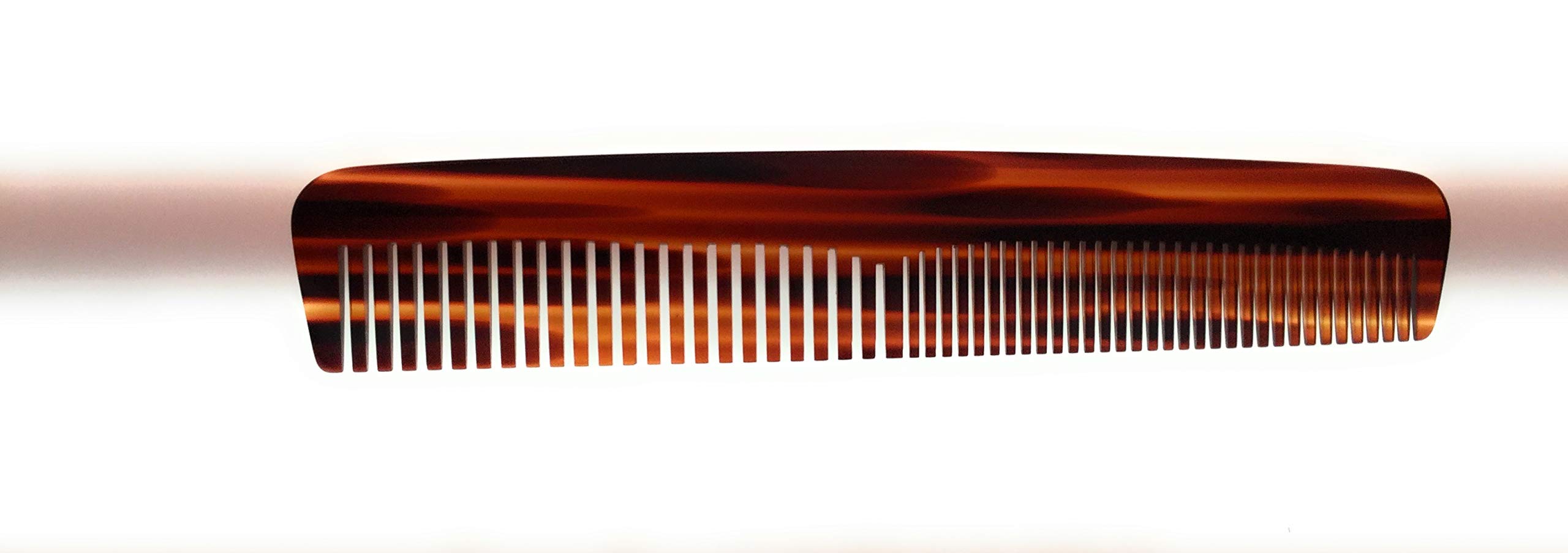 Handgemachter Nadel-Stielkamm Aus Cellulose-Acetat – Ca. 20,5 Cm, Normale Zahnung