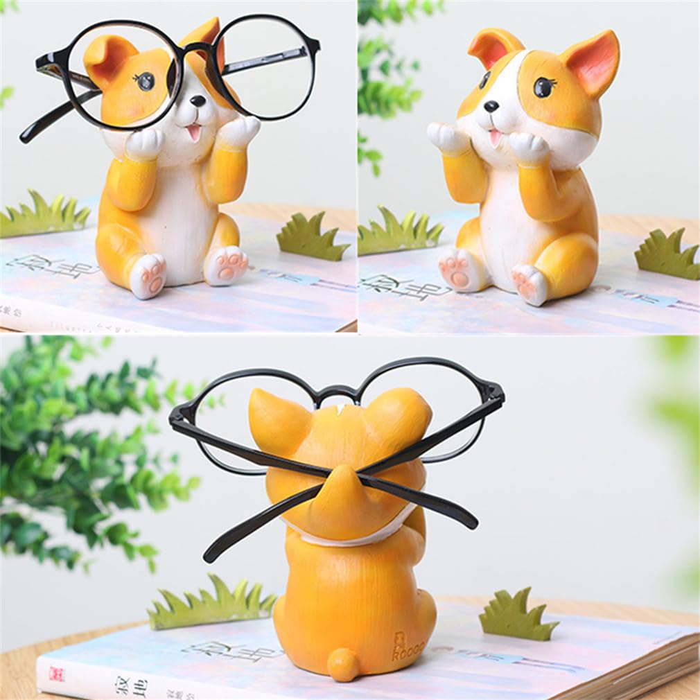 RURUOGUK Eyeglass Holder Glasses Display Stands Spectacles Holder, Home Office Desk Decorative Glasses Accessories (Corgi) - Image 4