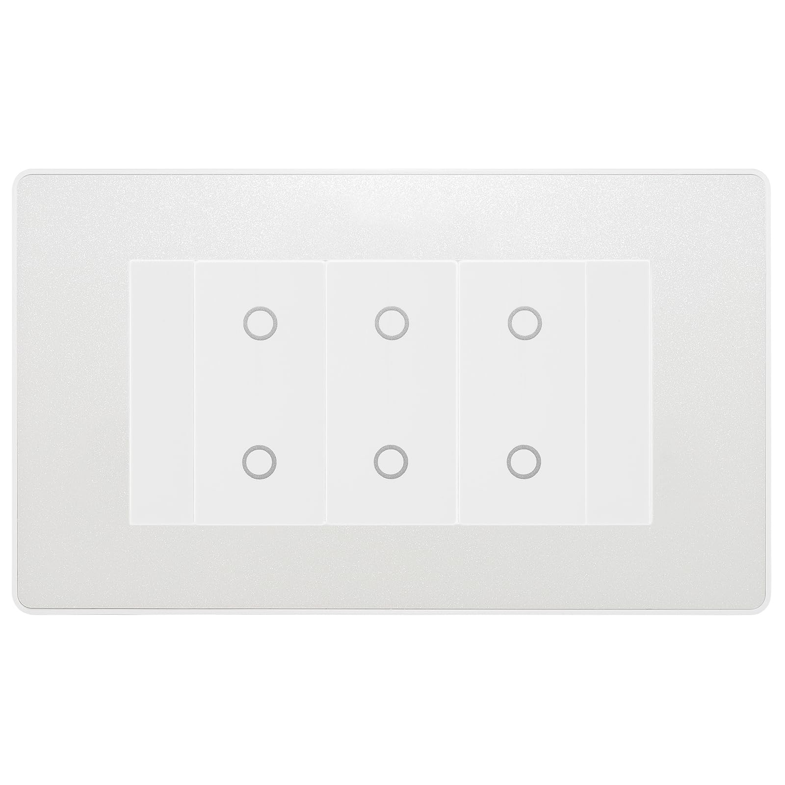 BG Evolve Pearlescent White Screwless Triple Secondary Touch Dimmer Switch PCDCLTDS3B