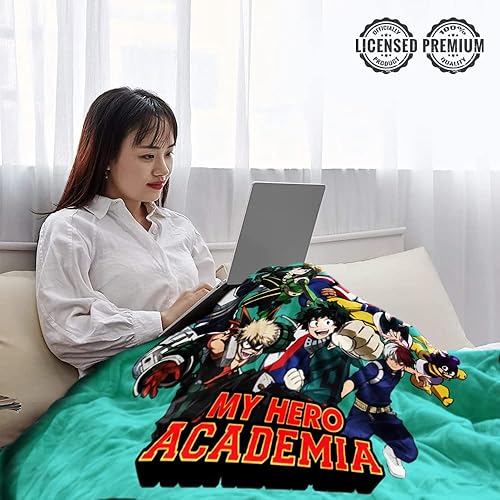 Miniatura 8 de Just Funky My Hero Academia Shoto Todoroki - Manta de forro polar, 45 x 60 pulgadas, decoración de sofá de cama, MHA, manta de anime, con licencia