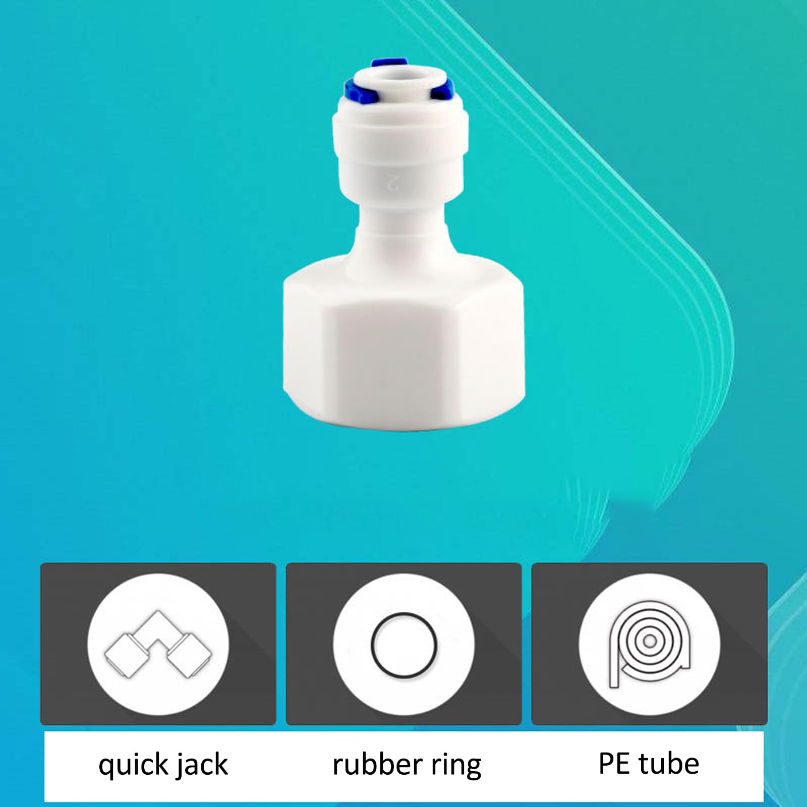 Connecteur Rapide Pour Filtre à Eau 1/2" Filetage Femelle - Adaptateur Tuyau 1/4", Osmose Inverse