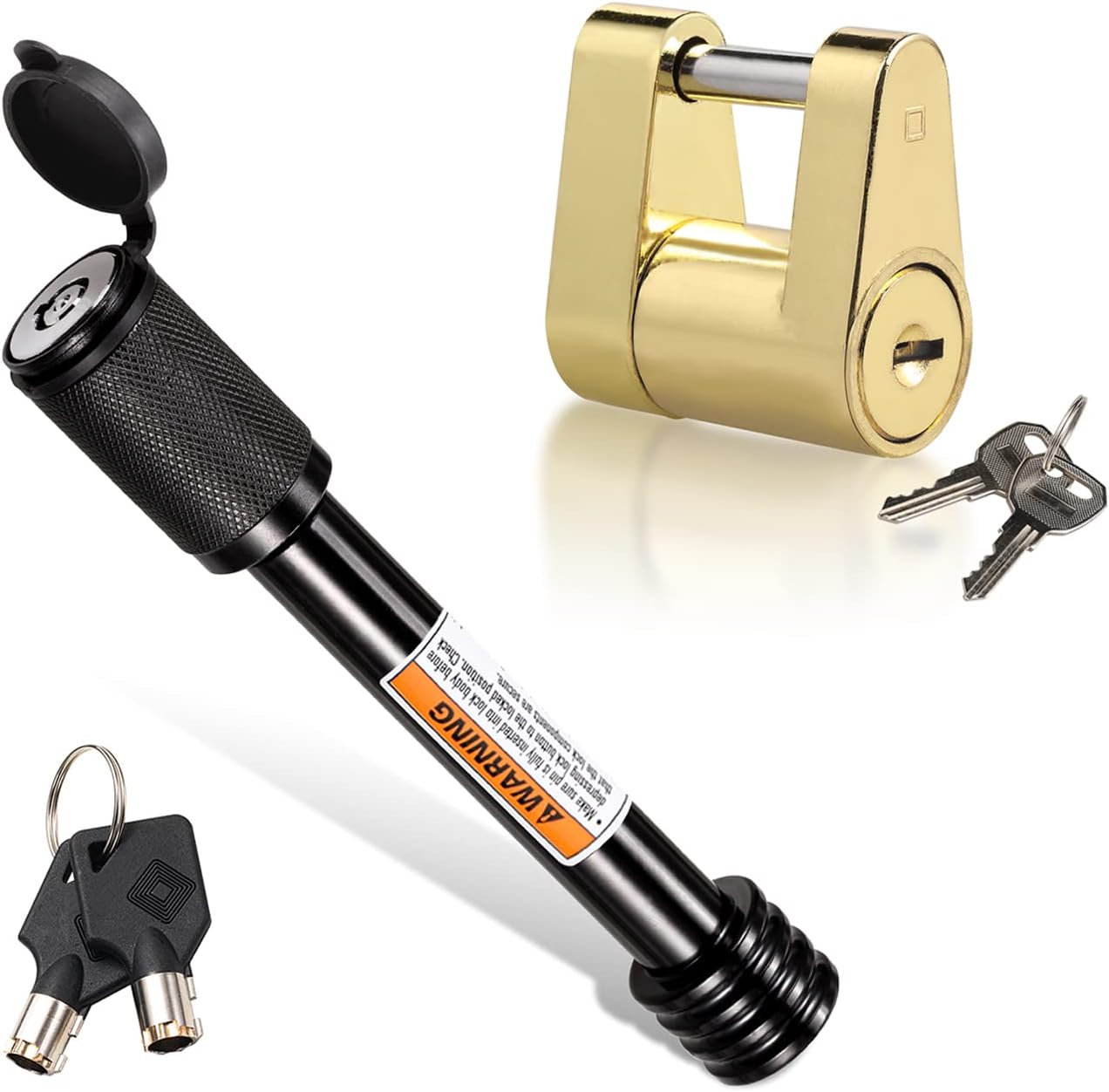 CZC AUTO Hitch Lock Set, Dia 5/8 Inch Trailer Hitch Lock