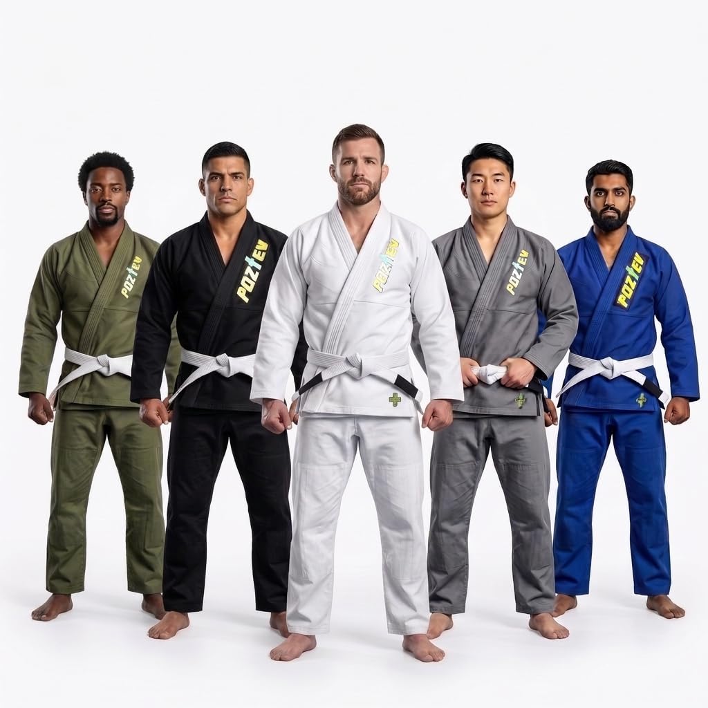 Brazilian Jiu Jitsu Gi for Men & Women BJJ Gi Grappling Kimonos Preshrunk Lightweight Fabric Martial Arts Uniform