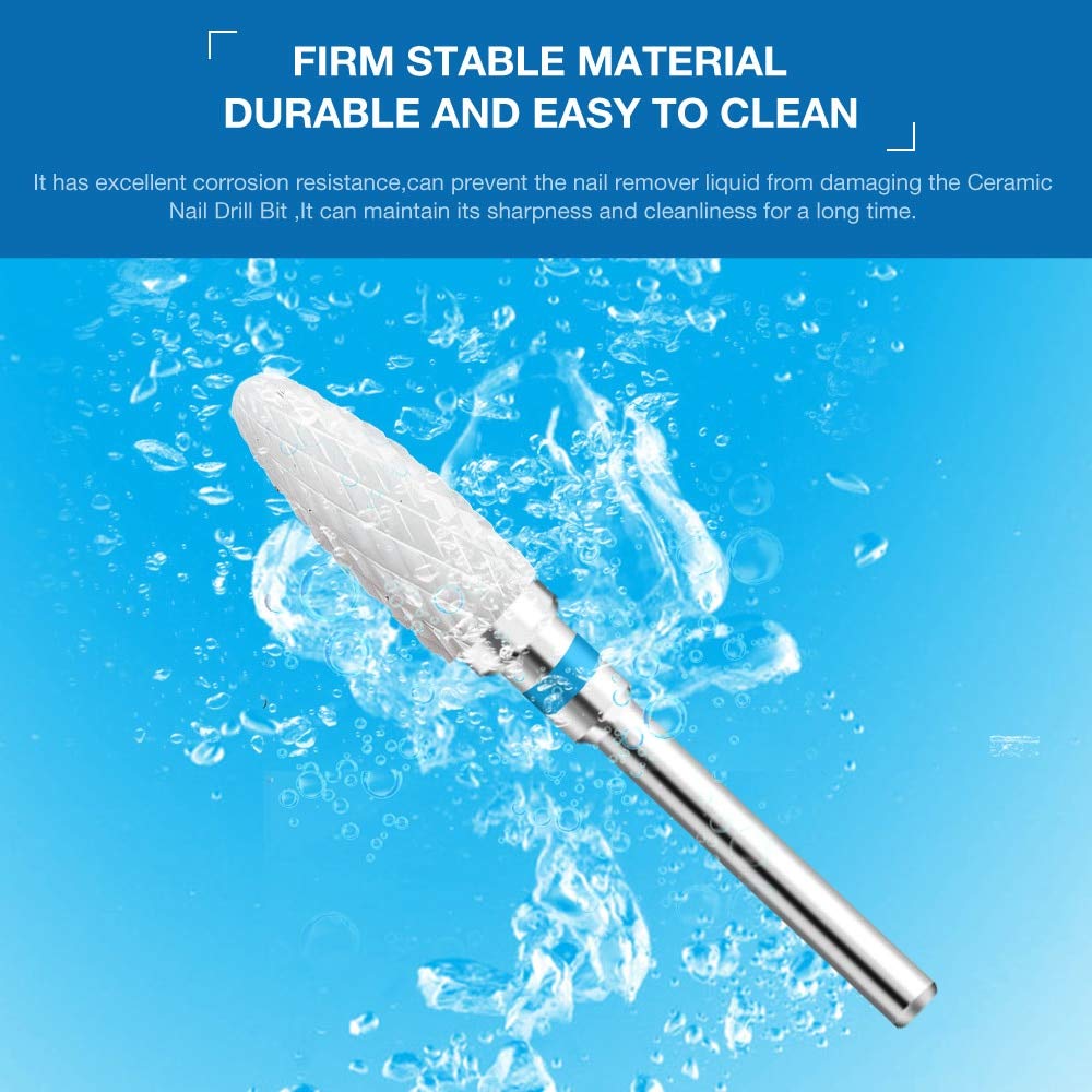 Ceramic Carbide Nail Drill Bit Rotate Burr Milling Nail Cutter Bits Electric Drill Machine for Manicure Pedicure Tools 2