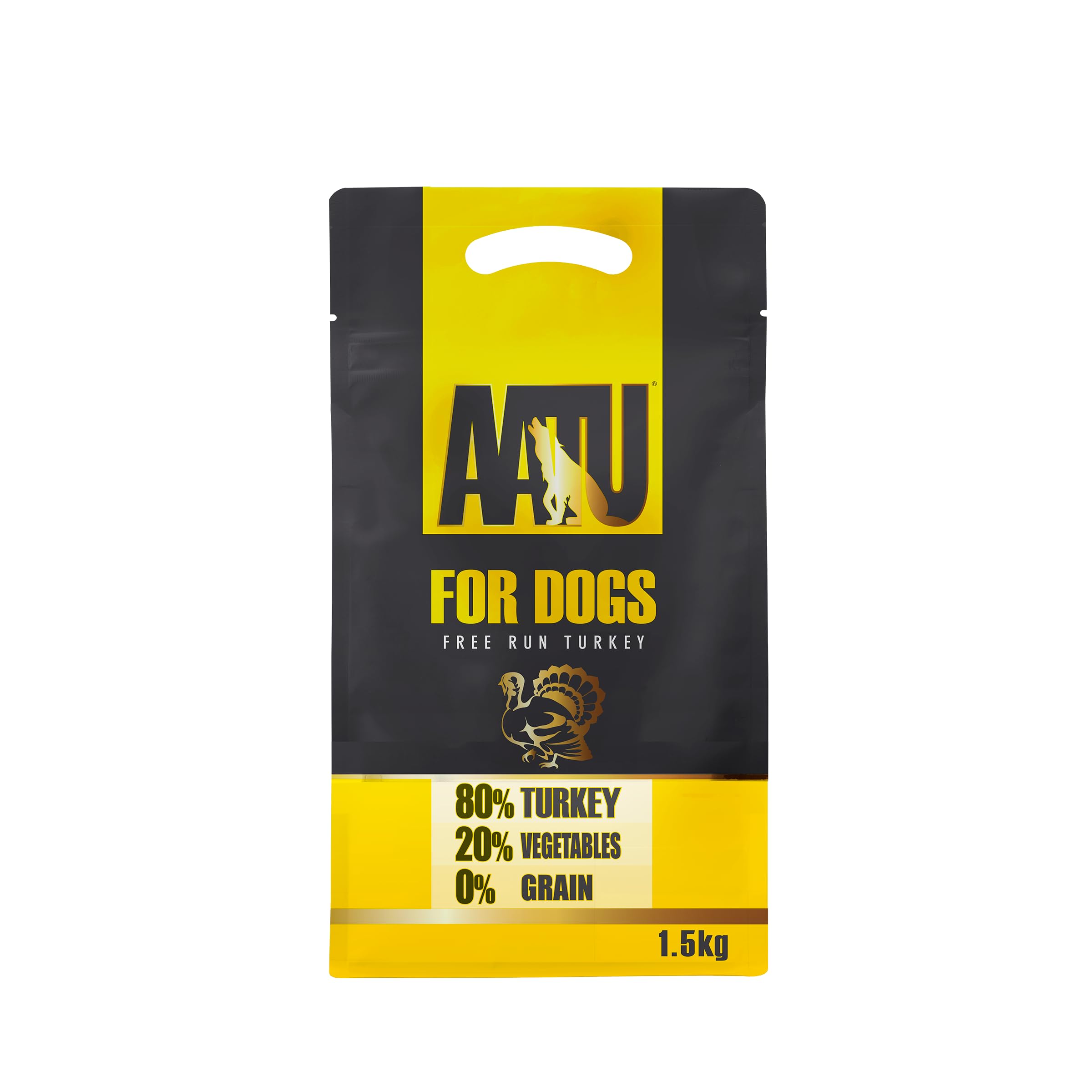 AATU 80/20 Complete Dry Dog Food, Turkey 1.5kg - Dry Food Alternative to Raw Feeding, High Protein. No Nasties, No Fillers.