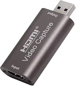 Placa de Captura HDMI para USB, Dispositivo de Transmissão de Vídeo, Conversor para Gravação e Streaming, Entrada HDMI e Saída USB