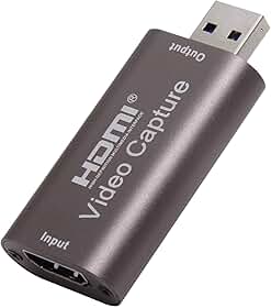 Placa de Captura HDMI para USB, Dispositivo de Transmissão de Vídeo, Conversor para Gravação e Streaming, Entrada HDMI e Saída USB