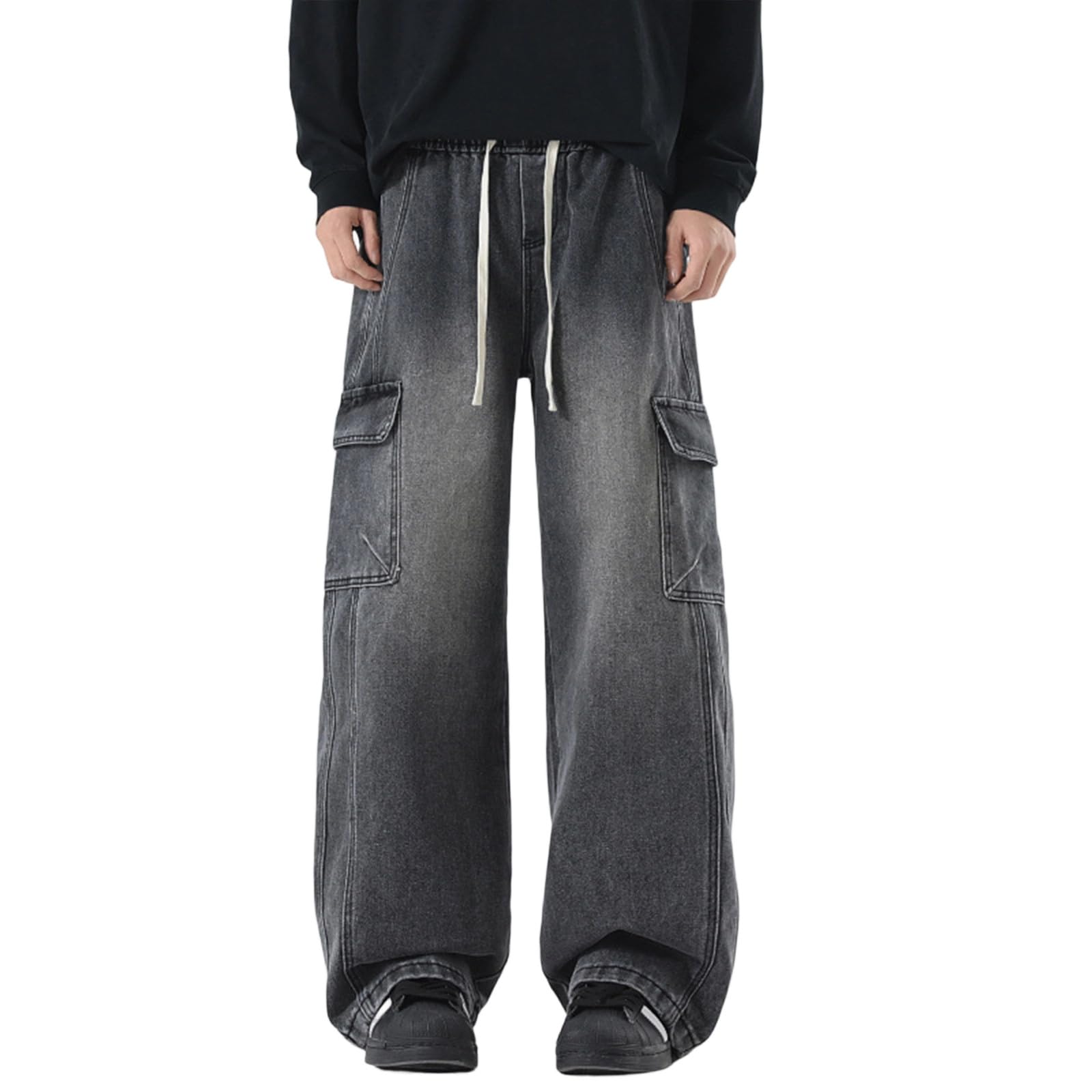 Generico Pantaloni Uomo Eleganti, Pantalone Uomo Sportivi,Jeans Classici in Denim a Cinque Tasche Elasticizzati con Gamba Affusolata per Abbigliamento Casual Moderno e Versatile