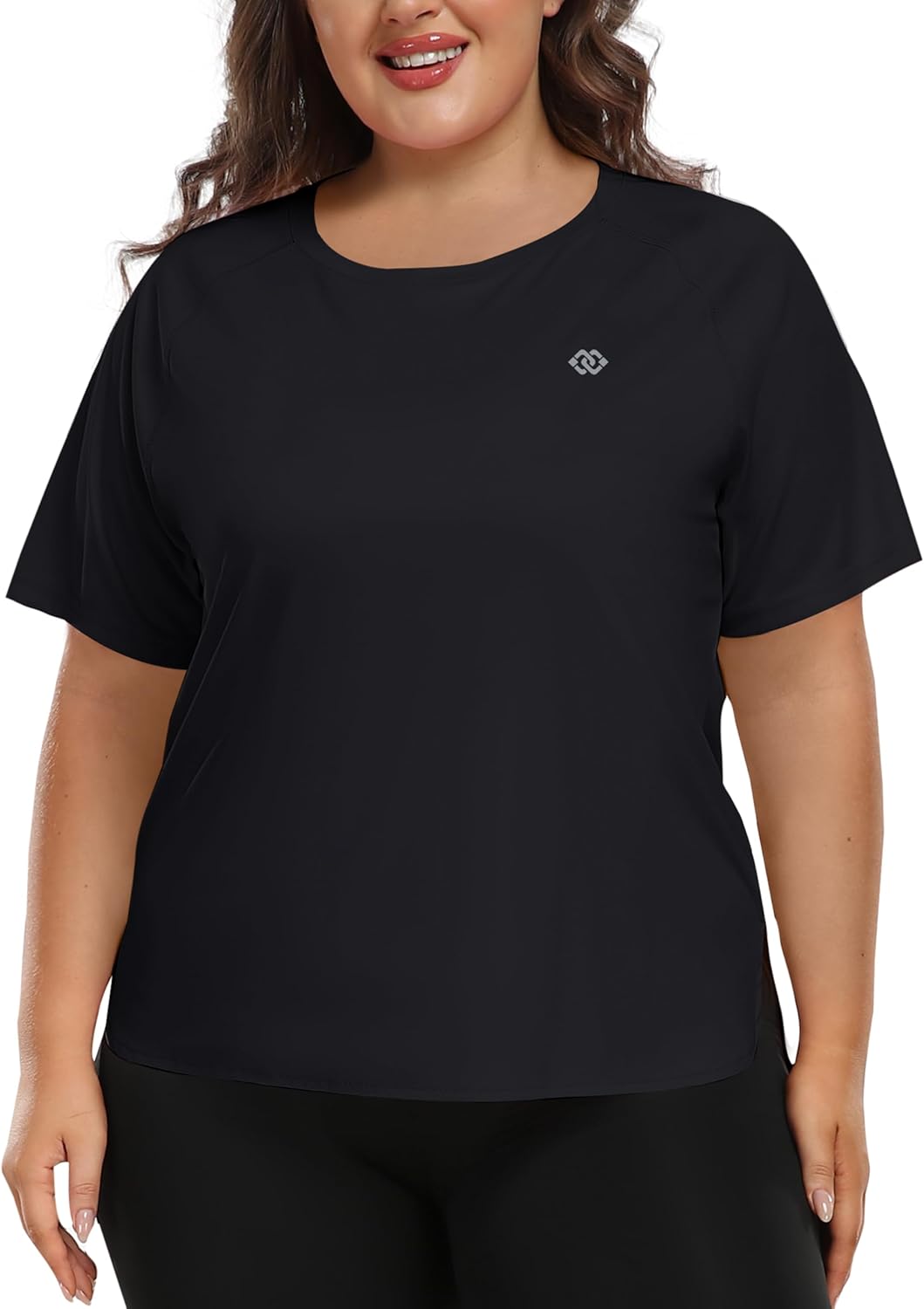 MoFiz Women's Plus Size Workout Tops Short Sleeve Running Shirts UPF 50+ Hiking T-Shirts Quick Dry Athletic Top - Image 3