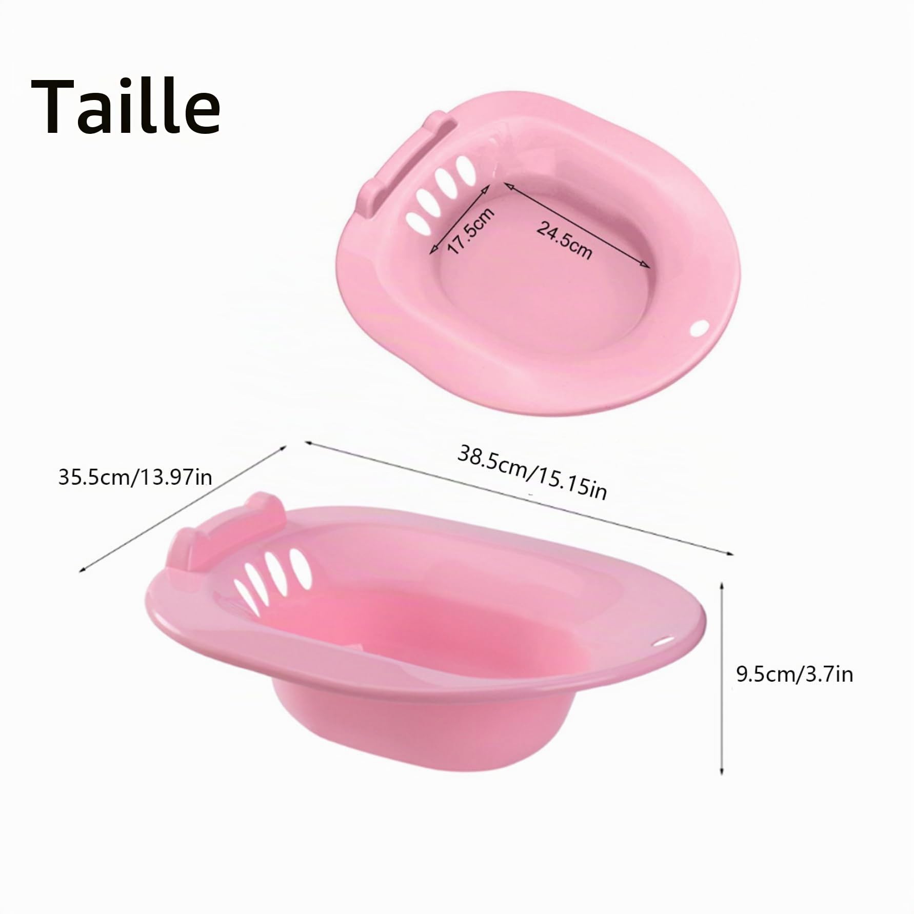 Baignoire de sitz Pliable pour Les Toilettes, bassin de Bain de sitz Portable pour trempage par siège pour Les Toilettes baignoires périnéales pour Un soulagement hémorroïdal