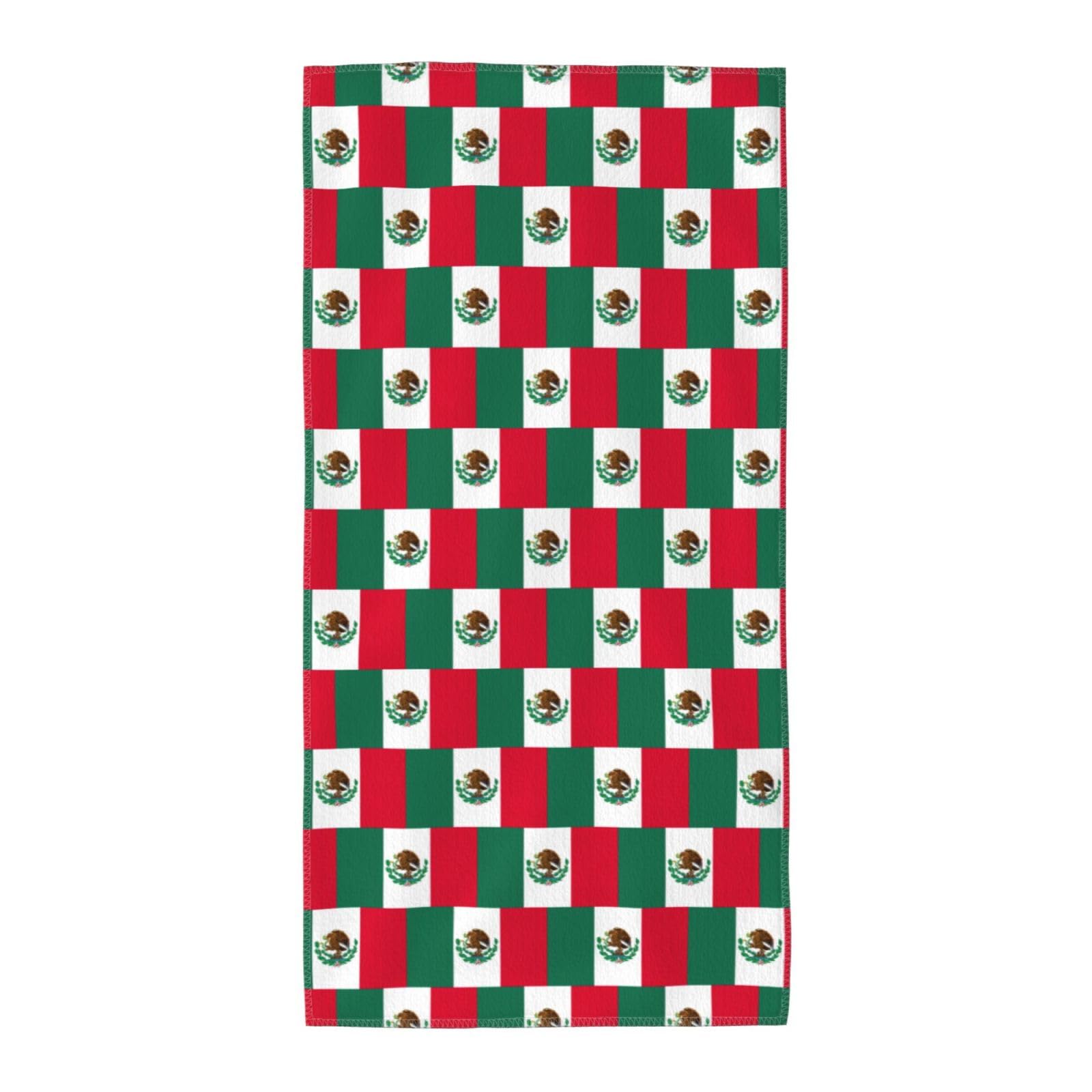 WYCZHY Flag Of Mexico Printed Quick Dry Beach Towel For Camping Travel Vacation