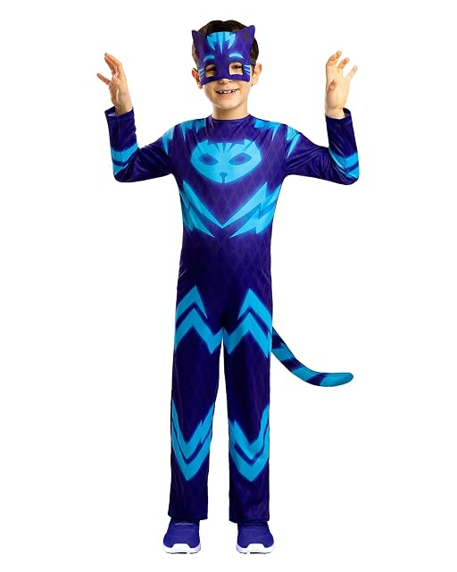Funidelia Disfraz Oficial de Gatuno PJ Masks para niño, Incluye mono, cola y antifaz