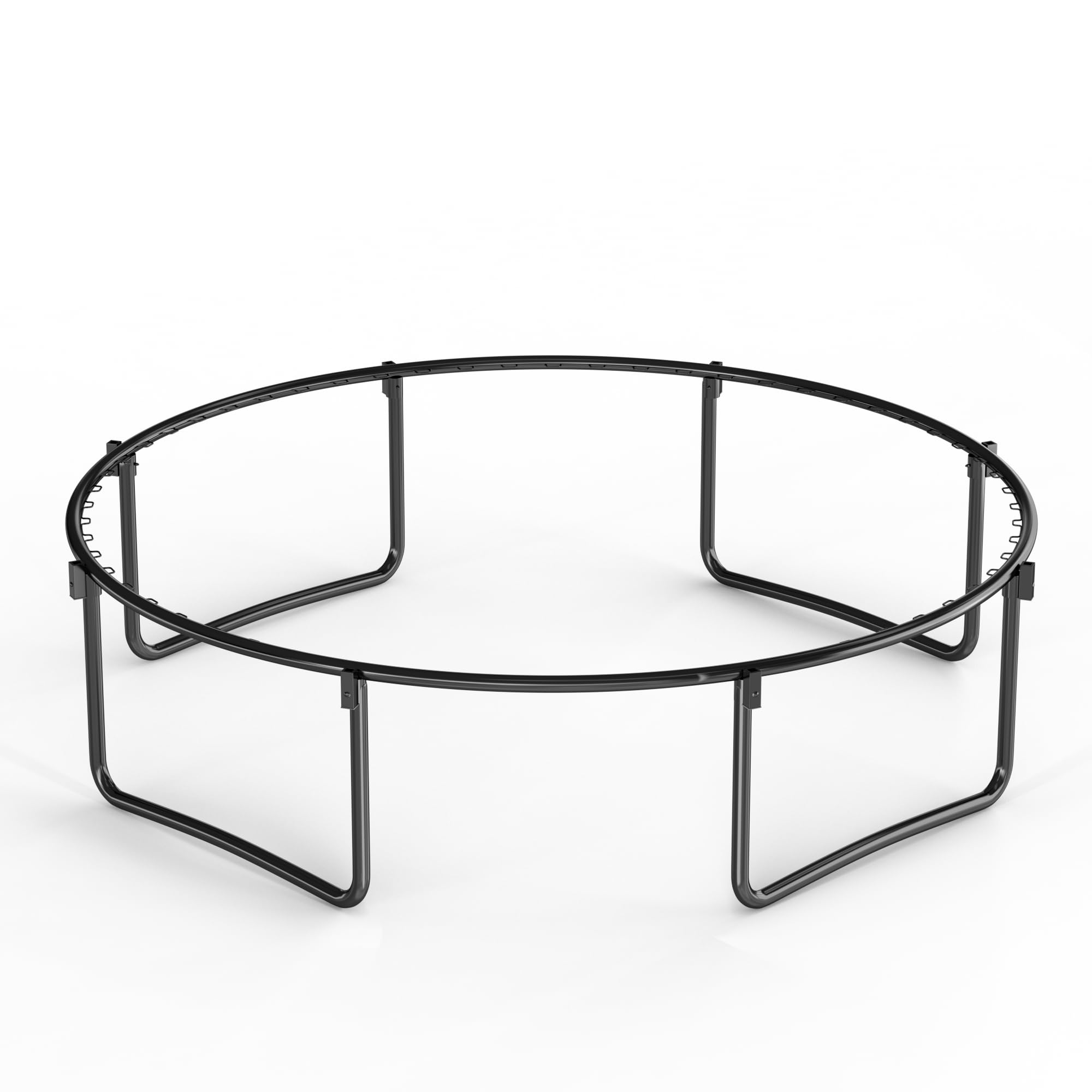 Cama elástica de jardín sin muelles de 305 cm con red de seguridad – Cama elástica infantil con tecnología patentada de fibra de vidrio, cremallera sin costuras, inoxidable y estable, trampolín grande