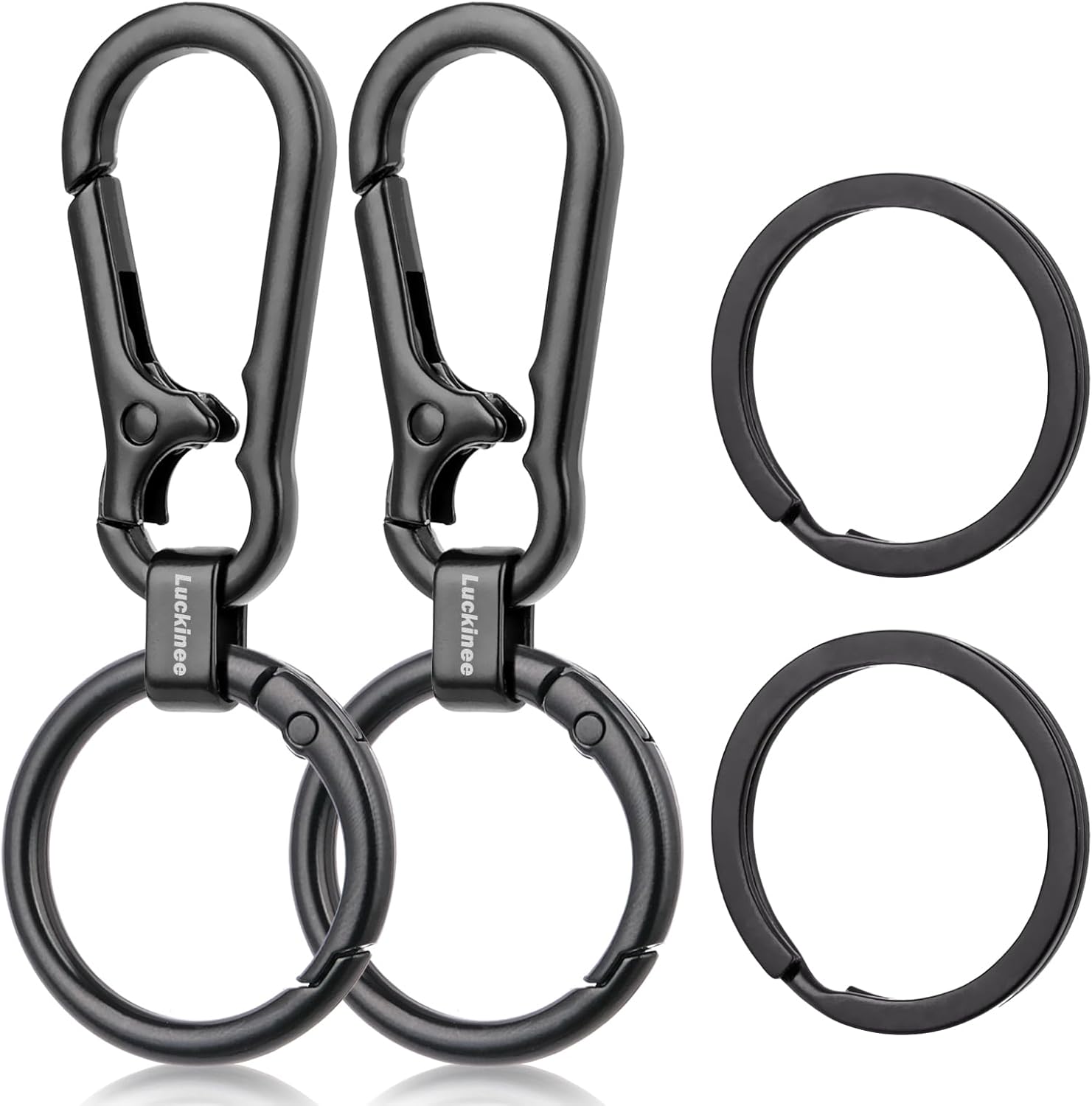 Metal Keychains Key ring with Carabiner Clip, Spring O Ring for Men Women, Quick Release Metal Key Ring Organizer