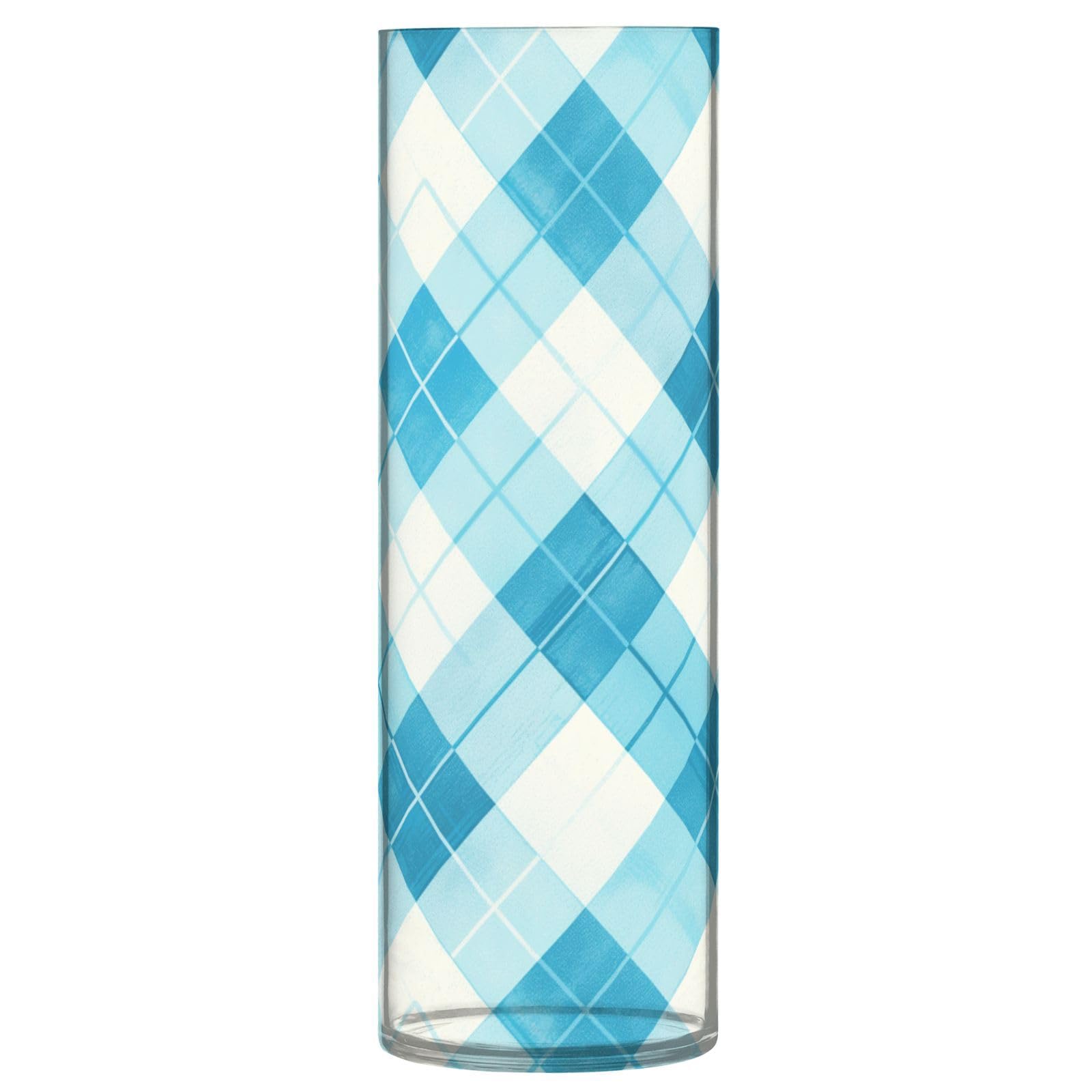 Vase à fleurs incassable bleu foncé 30x10 cm pour décoration de table sans risque
