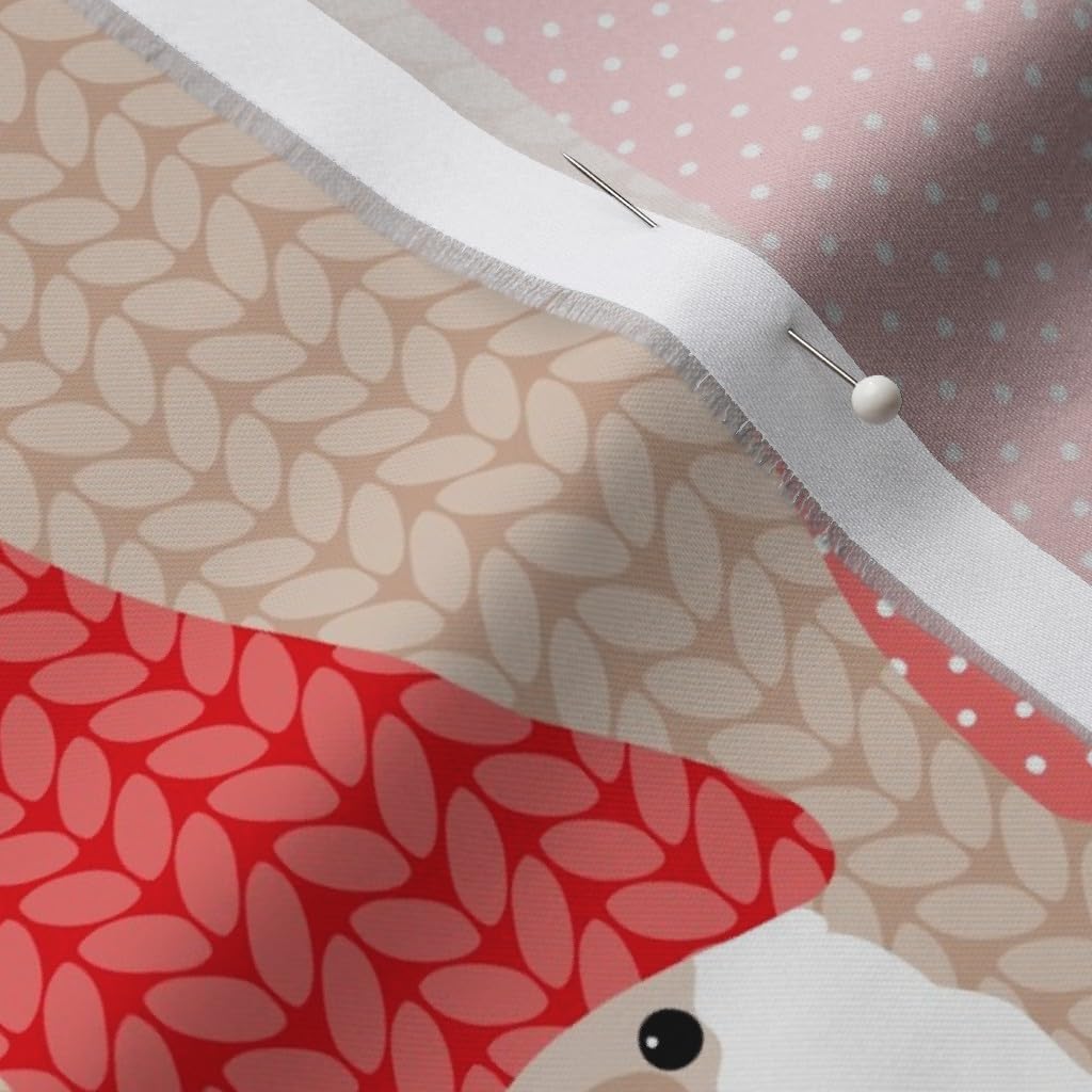 Spoonflower Fabric - Scandinavian Christmas Winter Fairytales Forest Gnome Holiday Festive Printed on Organic Cotton Sateen Fabric by The Yard - Sewing Quilting Apparel Home Decor