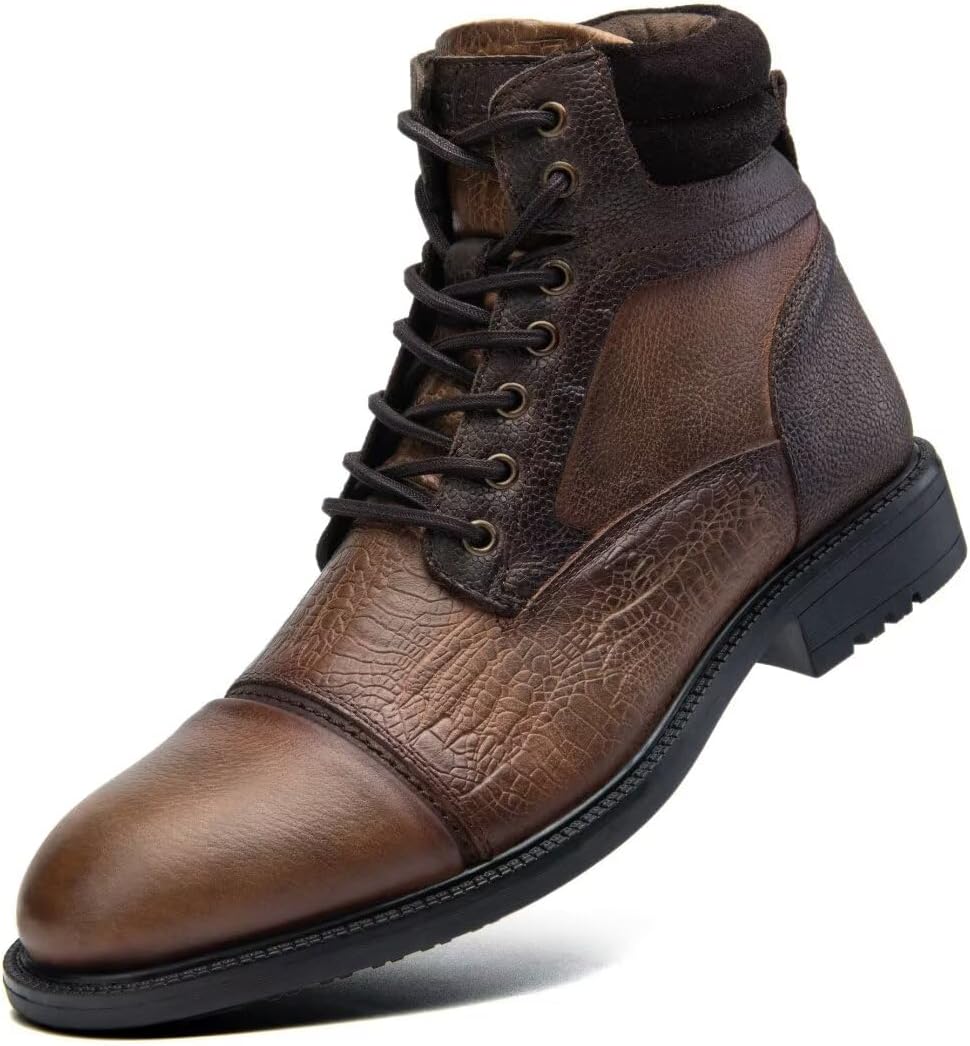 Arkbird Mens Chelsea Boots, Stylish and Comfort Leather Chukka Ankle Boots with Zipper