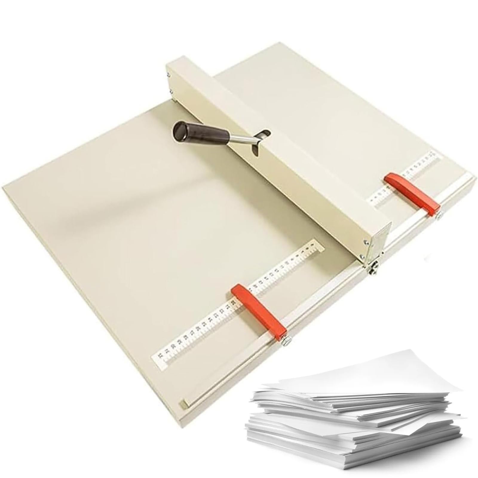 Piegatrice manuale per carta, segnapunti in metallo, righello di posizionamento preciso, facile da usare per progetti fai da te, elaborazione di documenti in casa e in ufficio
