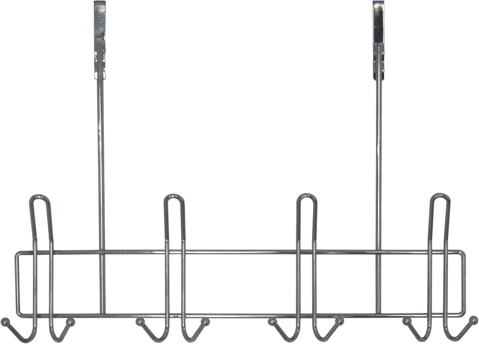 xenjoi Strong Heavy Duty Chrome Plated Over The Door Hook Hanger - Hang Your Towels, Clothes, Coats, Hats, Bags and Much More