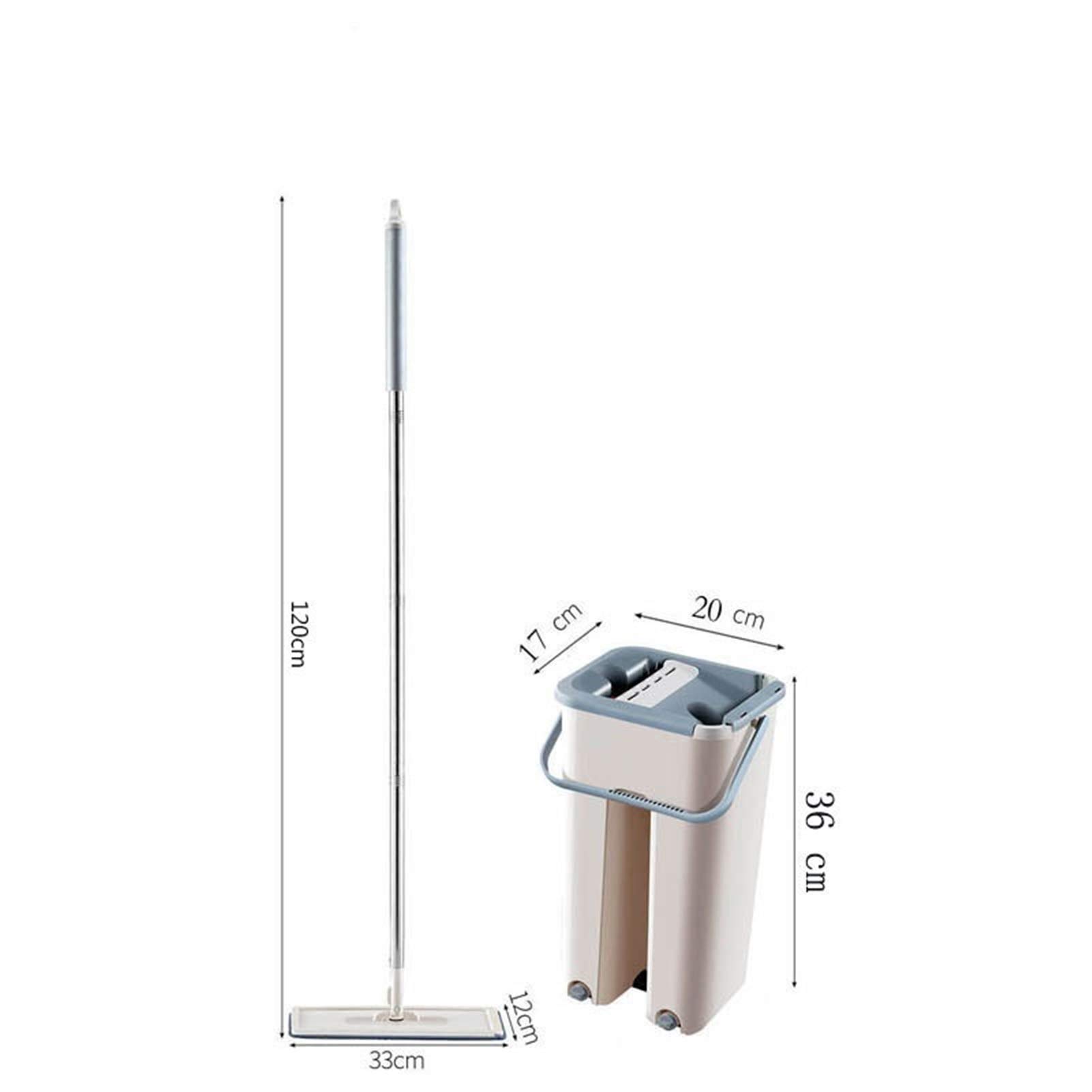 Panno mop con Secchio Mop strizzatore a Mano Libera Sistema di Pulizia e Lavaggio a Secco Lavaggio a Secco Pavimento in Microfibra (Colore: Solo 10 Pezzi)