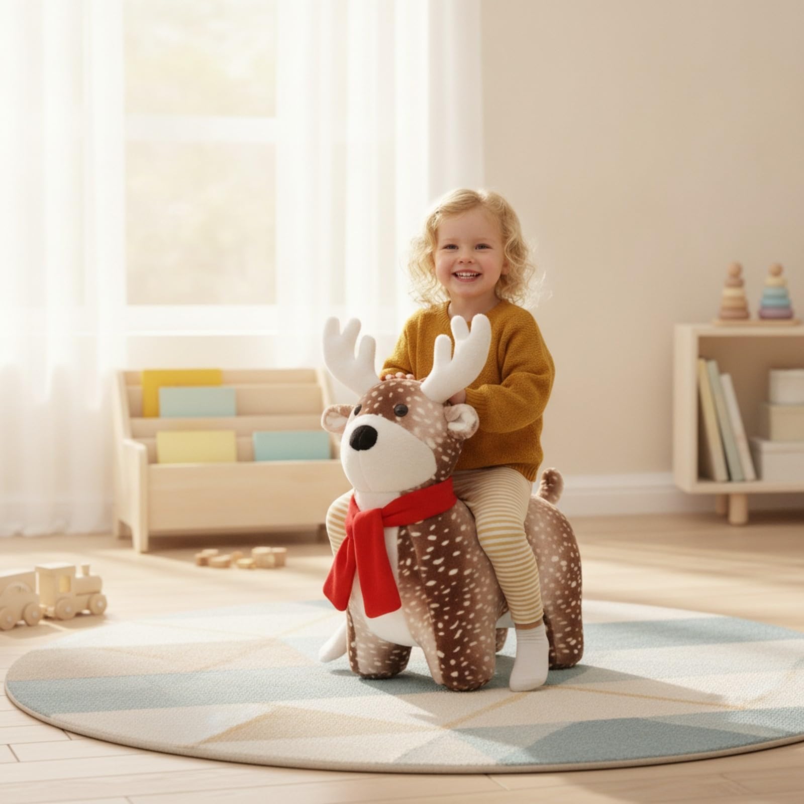 Perfeclan Taburete con Ruedas Seguro | Mueble, Cómodo, Banco, para Dormitorio Infantil, Guardería, Niños