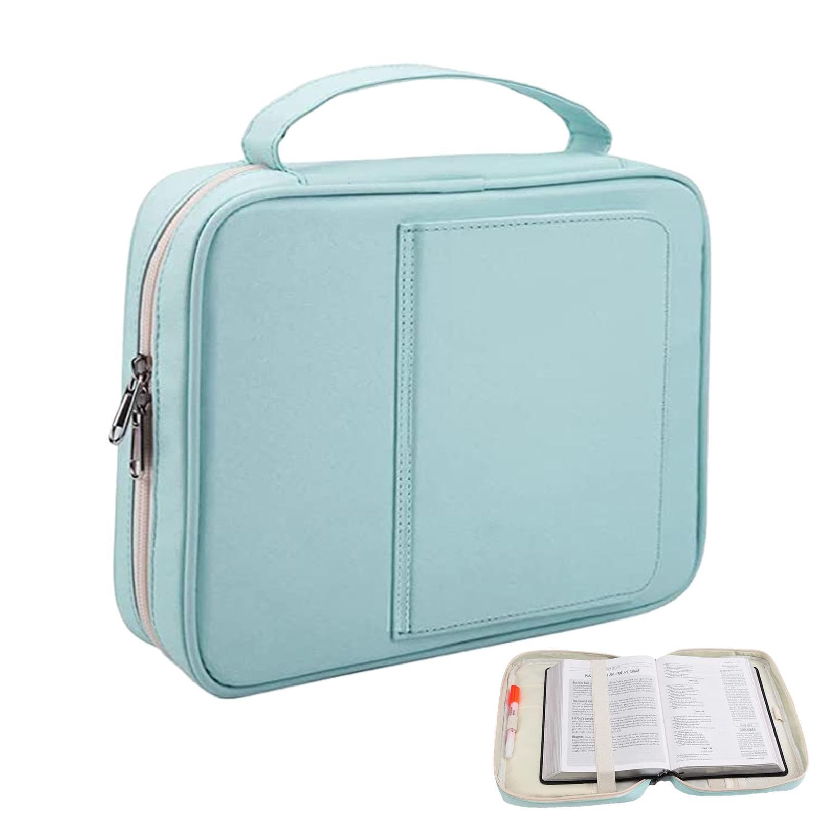 Ceolup Bible Case With Book Stand - Large Bible Carrying Case With Pockets, Waterproof Book Bags For Church Prayer