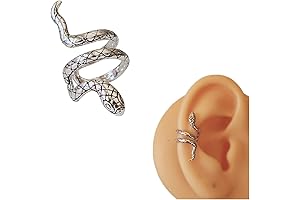 Single Snake Ear Cuff: A Stunning Sterling Silver Non-Piercing Ear Wrap for Women