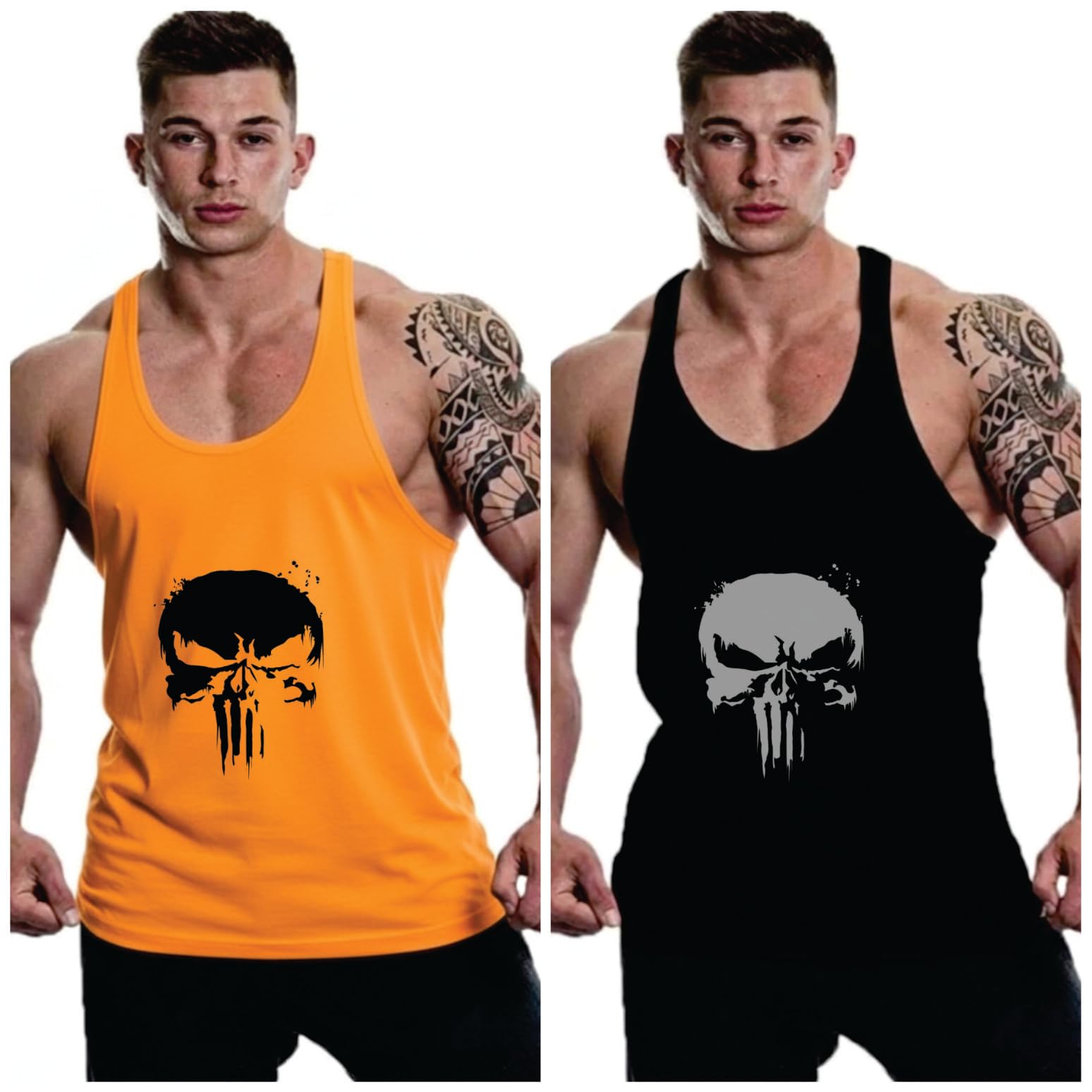 Men's Round Neck Gym Vest | Men Vest Gym | Men Vest Combo | Polyster Printed Vest Pack of 2 | Stylish & Comfortable-picture-32