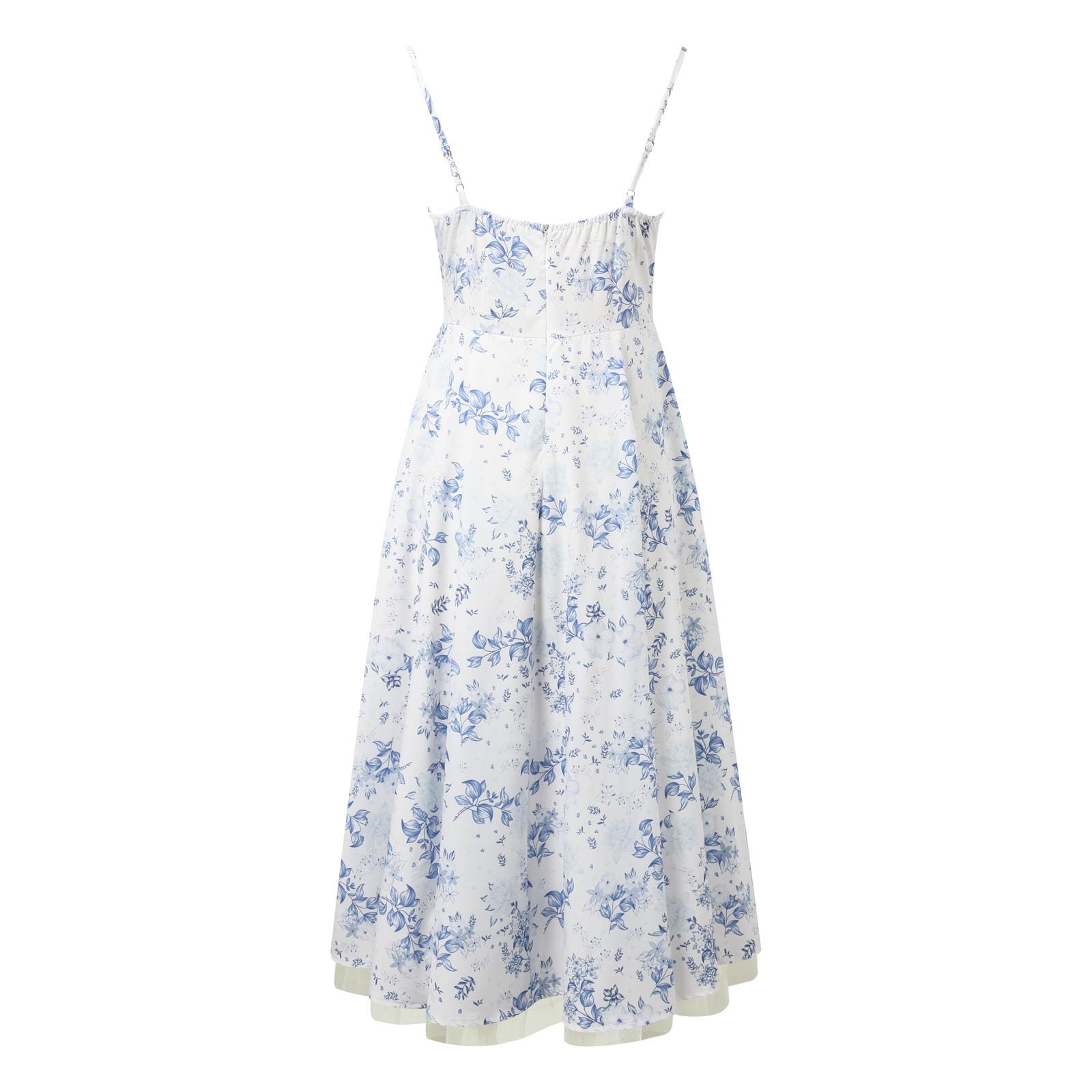 2026 décontractée Bustier en Mousseline française à Volants élégante pour Femme Parfaite Quotidien comme en Vacances avec Motif Floral