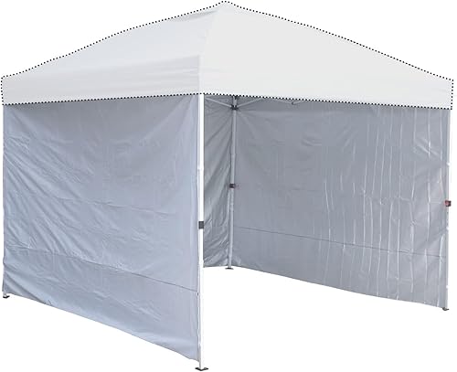 Cecarol Pared lateral de tienda de campaña instantánea para toldo desplegable de 10 x 10 pies, solo 3 paredes laterales, color blanco