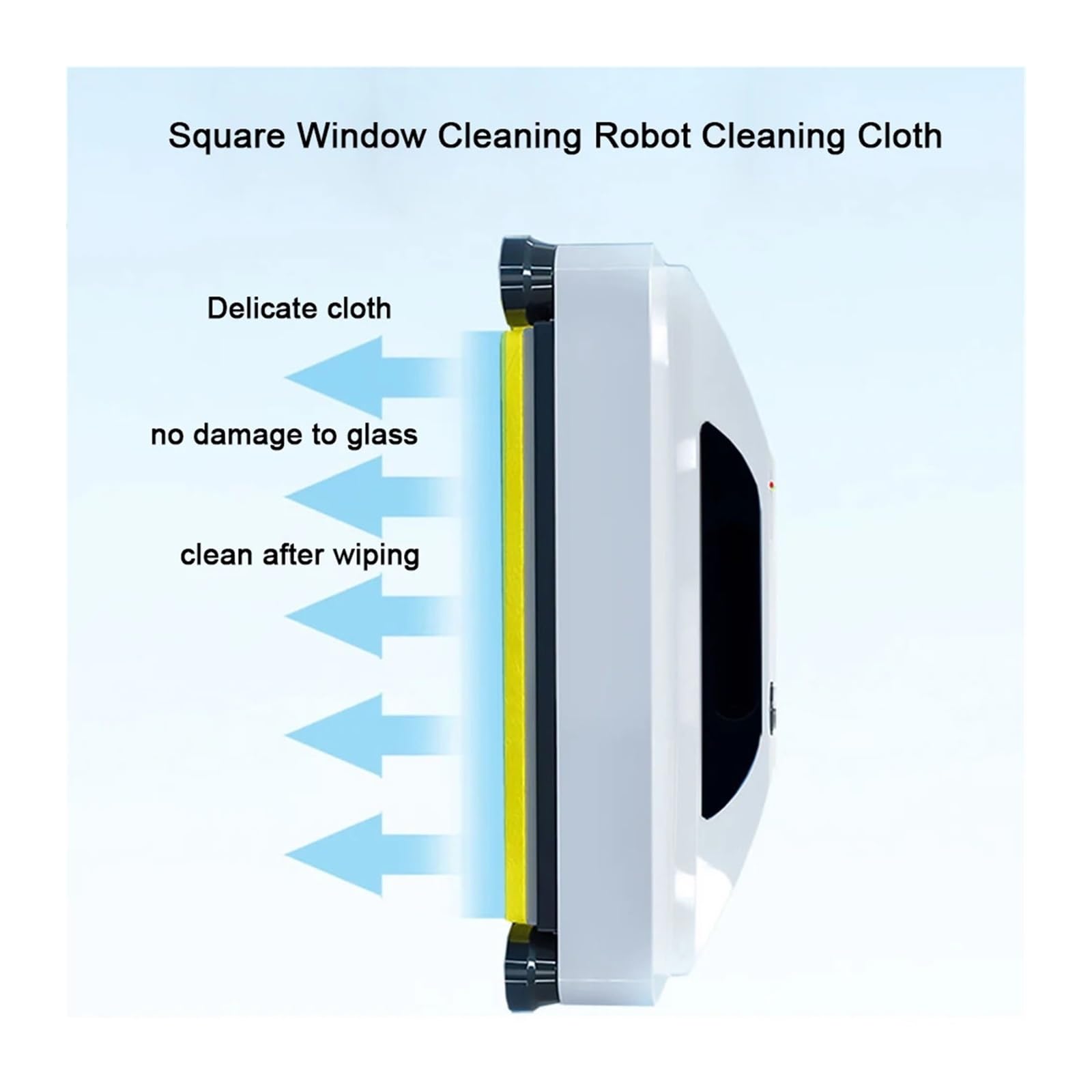 Panno for Scopa Robot 24,6x24,6 Cm, Compatibile Con Purerobo, W-S8S W-S3S W-S9S Lavavetri Robot Salviette Quadrate Pulite Parti Di Ricambio(Type B Mop 10 Pcs)