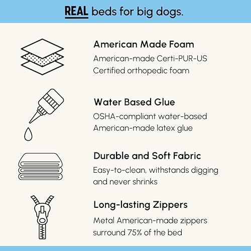 Miniatura 5 de Big Barker Elegante cama ortopédica para perros, sofá cama de 7 pulgadas para perros grandes con funda de microgamuza lavable, elegante cama elevada